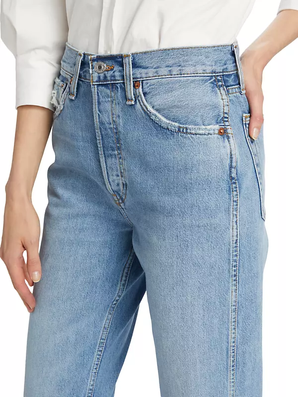 Shop Re/done 90s High-Rise Rigid Straight Jeans