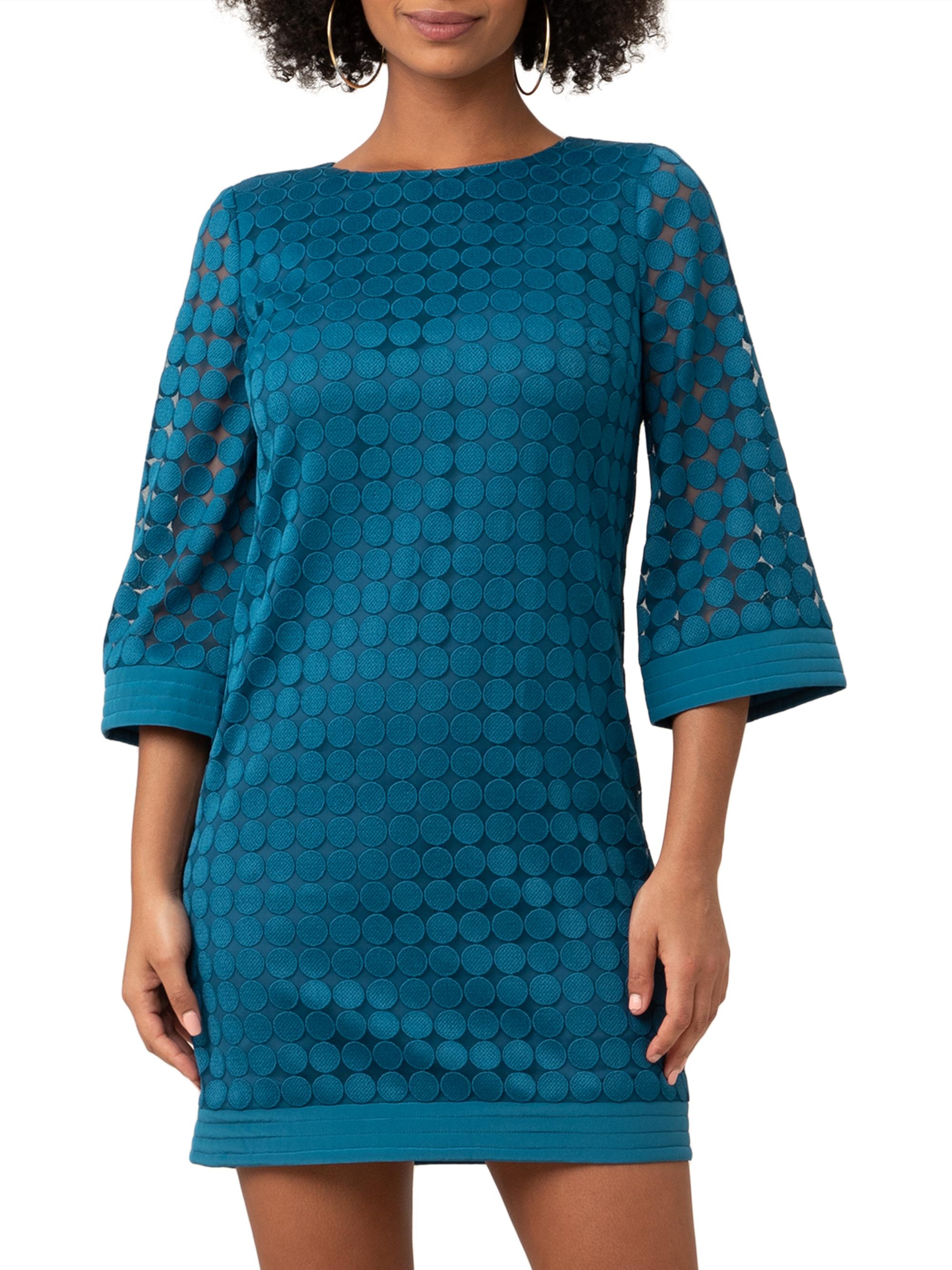 Trina Turk Women's Jenica Embroidered Dot Dress - Bethesda Blue