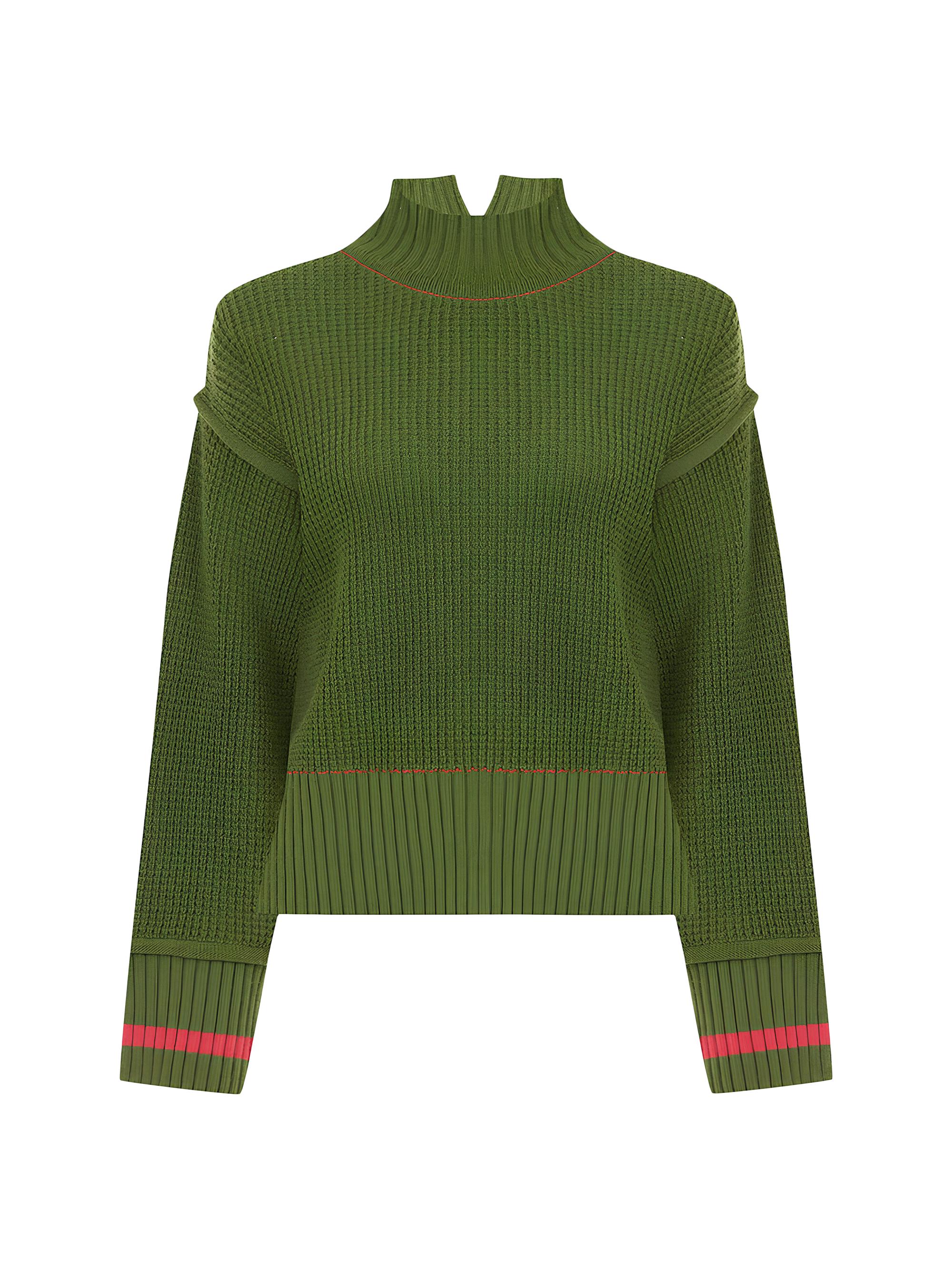 Knitss Women's Marigold Wool-Blend Waffle Sweater - Apricot