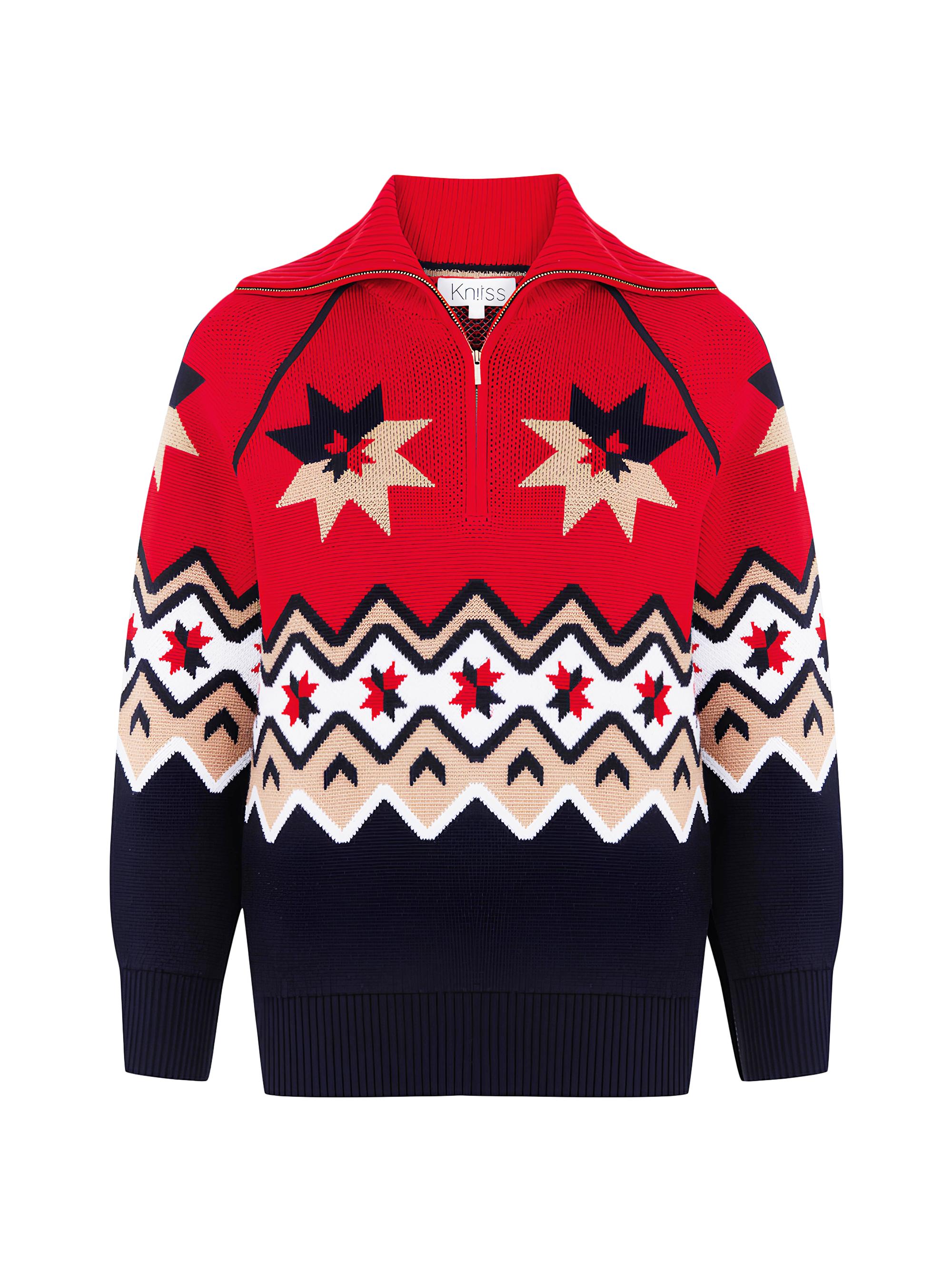 Knitss Women's Dolomites Wool Zip Sweater