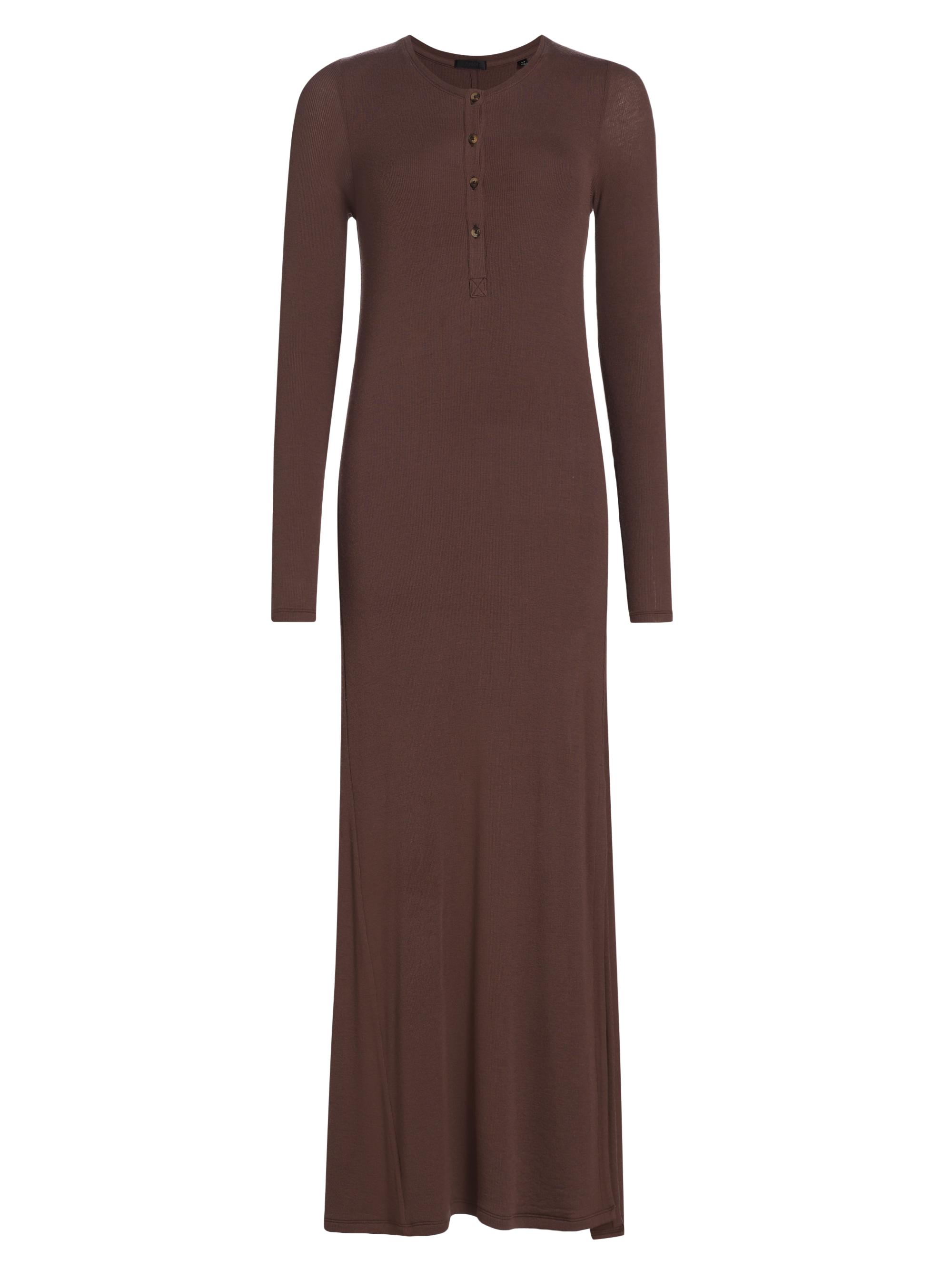 ATM Anthony Thomas Melillo Women's Modal Rib Henley Maxi Dress - Chocolate