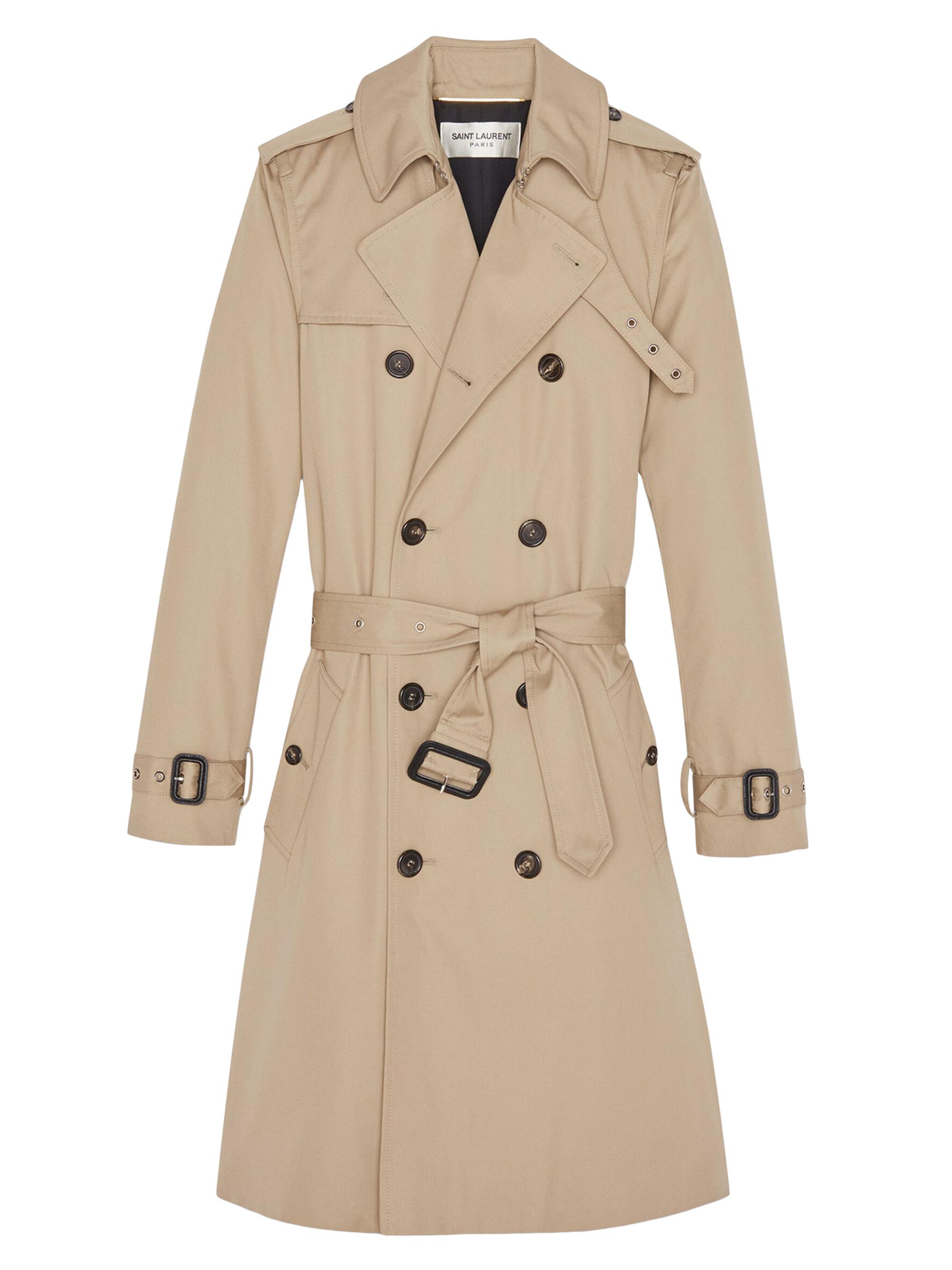 Saint Laurent Trench Coat In Gabardine | Saks Fifth Avenue