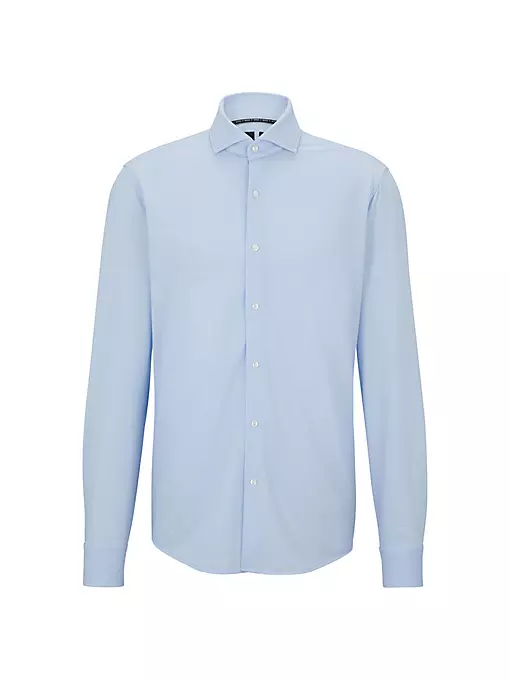 BOSS - Regular-Fit Shirt in Structured Performance-Stretch Fabric