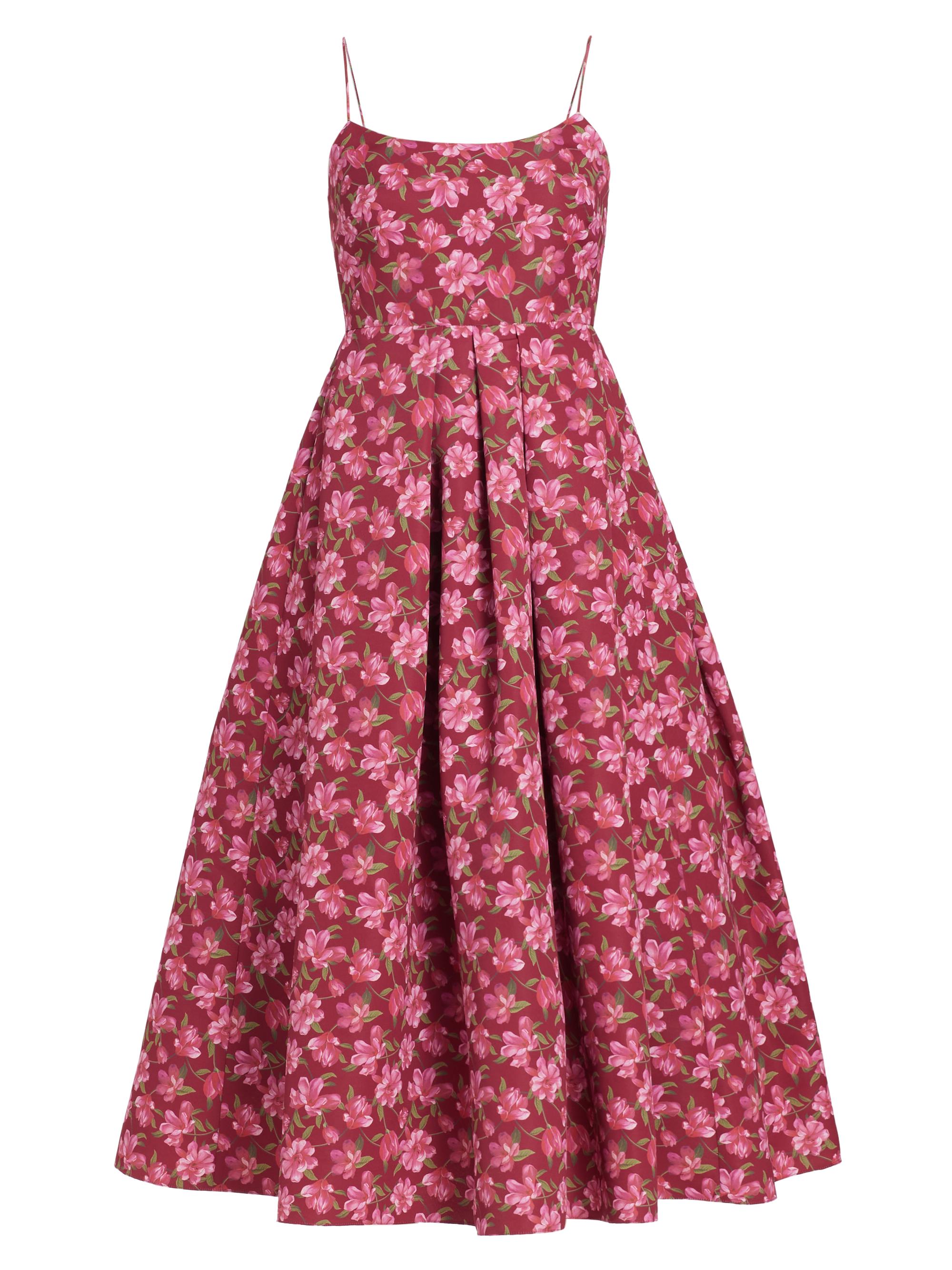 Sachin & Babi Women's Audra Floral Faille Midi-Dress - Bordeaux Bloom
