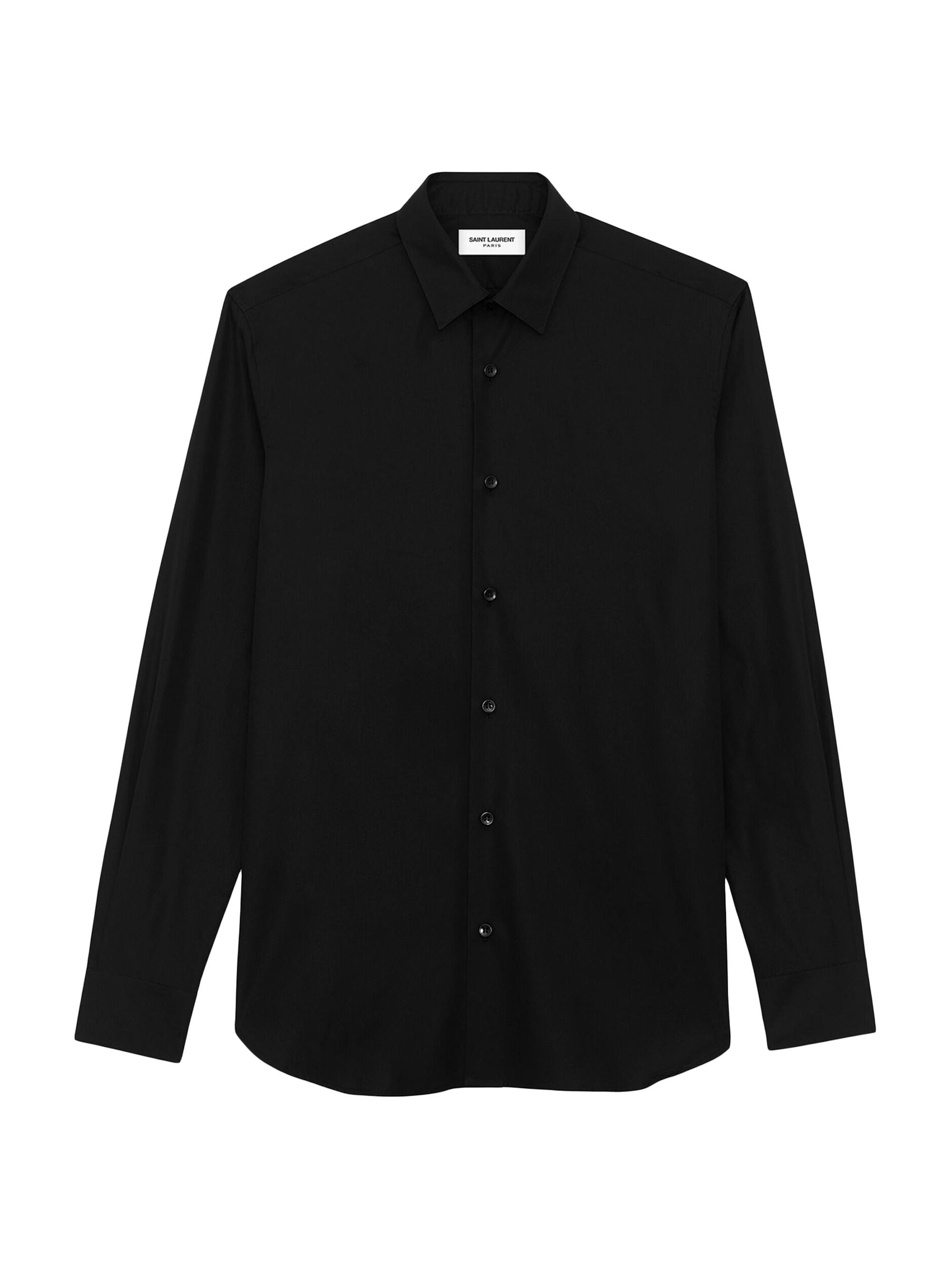 Saint Laurent Men's Shirt in Cotton Poplin - White