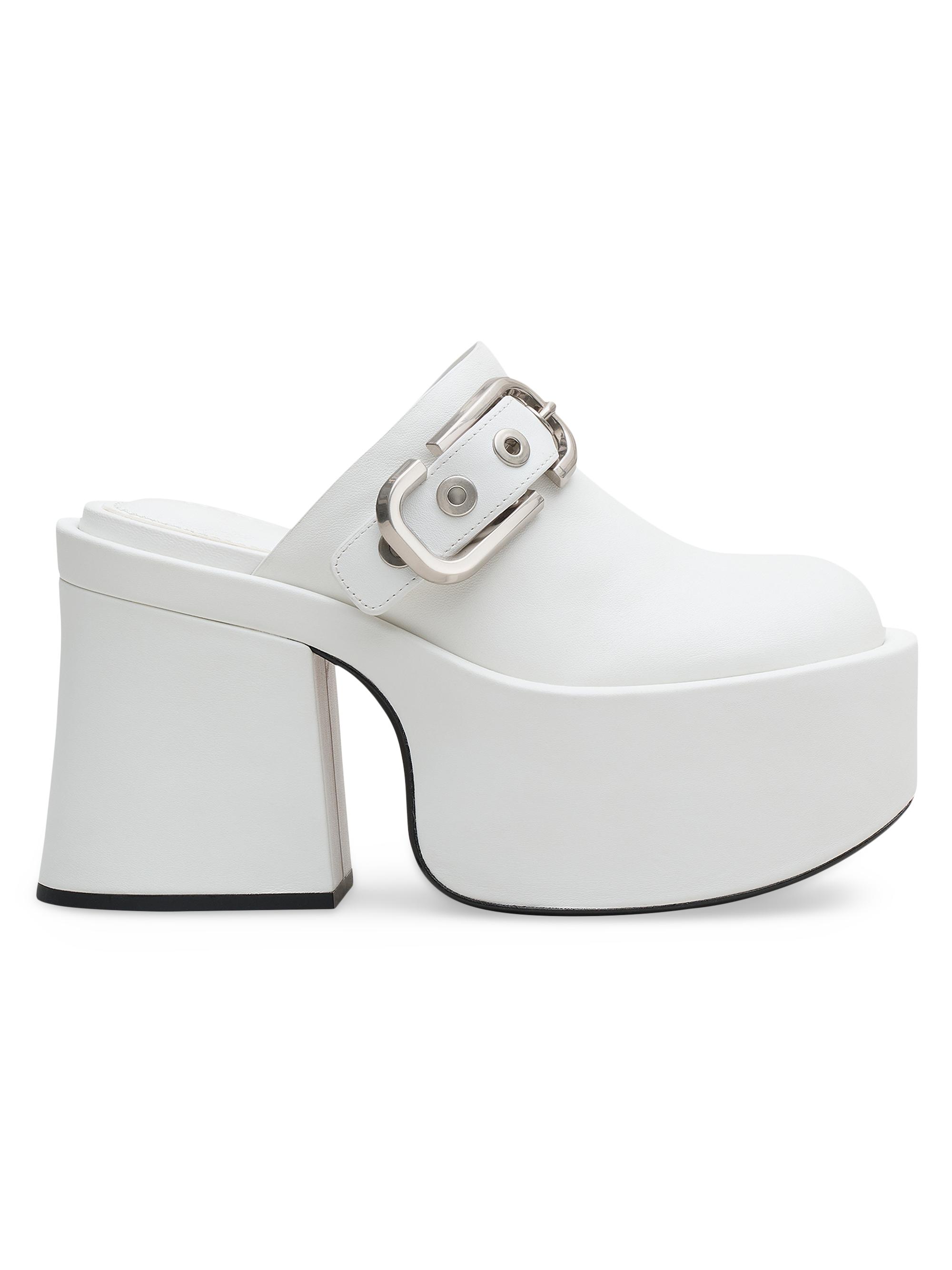 Marc Jacobs Women's The J Marc 95MM Platform Leather Clogs - White