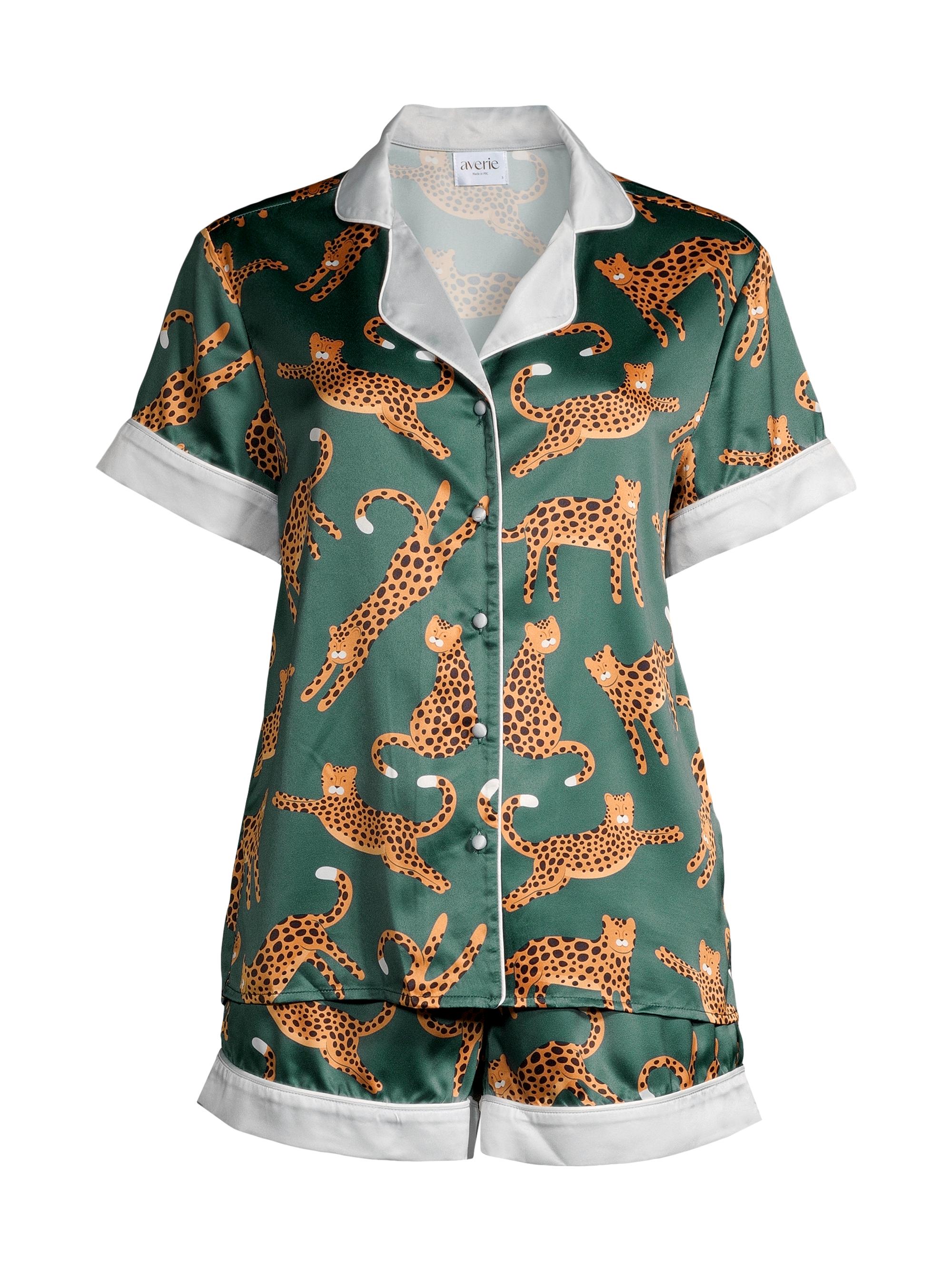 Averie Sleep Women's Aella Short Pajama Set - Black Multi