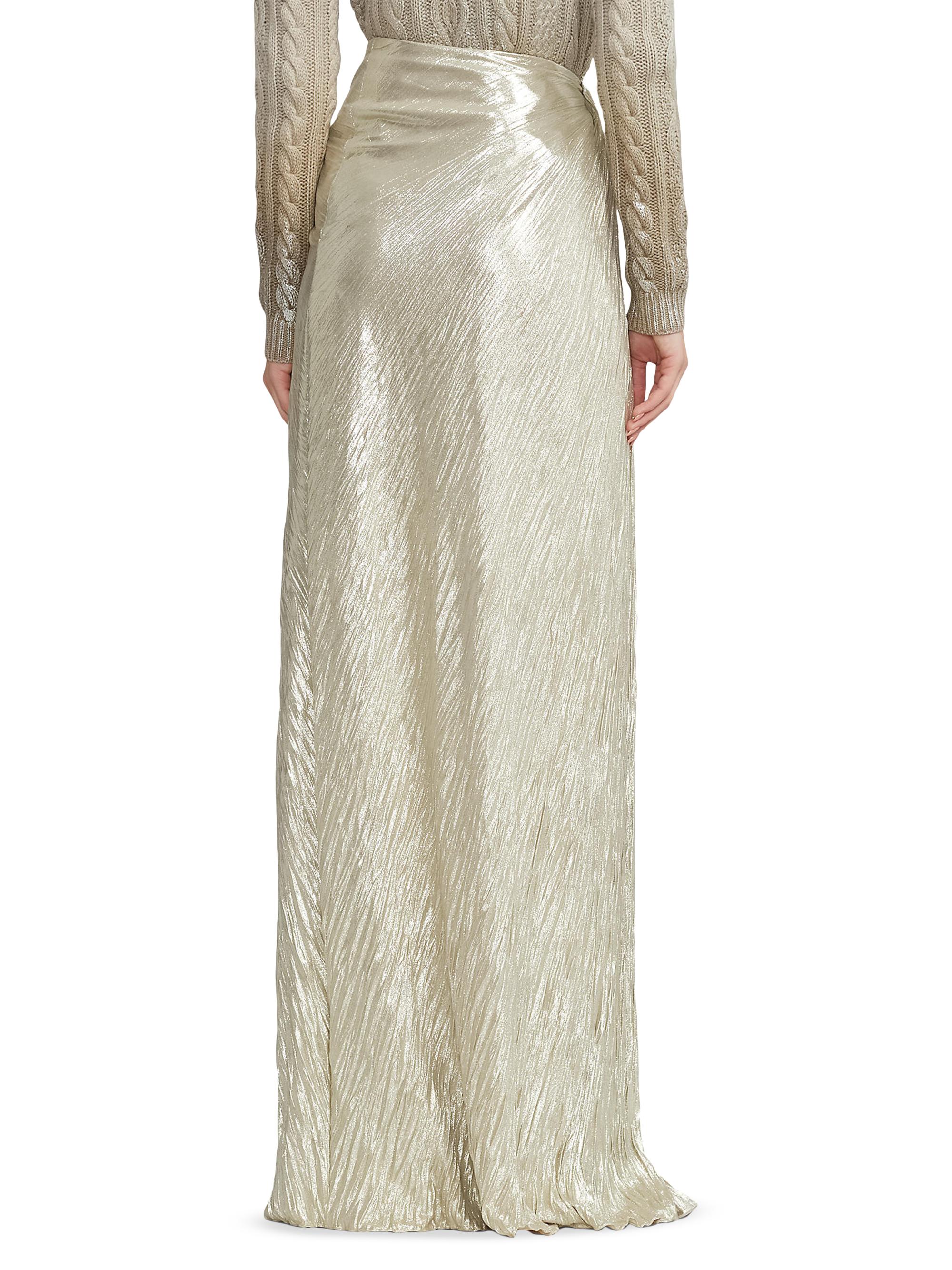 Ralph Lauren Collection Duvall Metallic Jersey Maxi Skirt | Saks