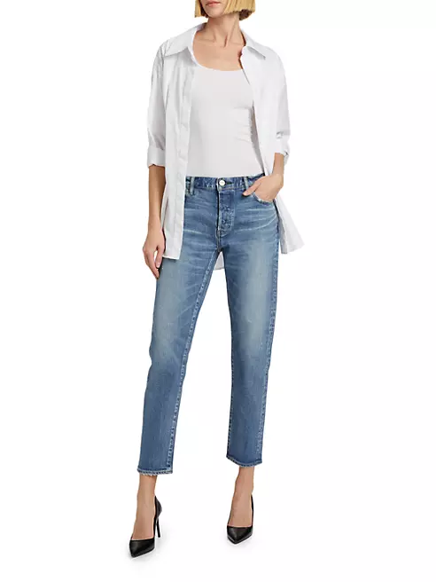 Moussy Vintage Avenal Mid-Rise Straight Tapered Jeans