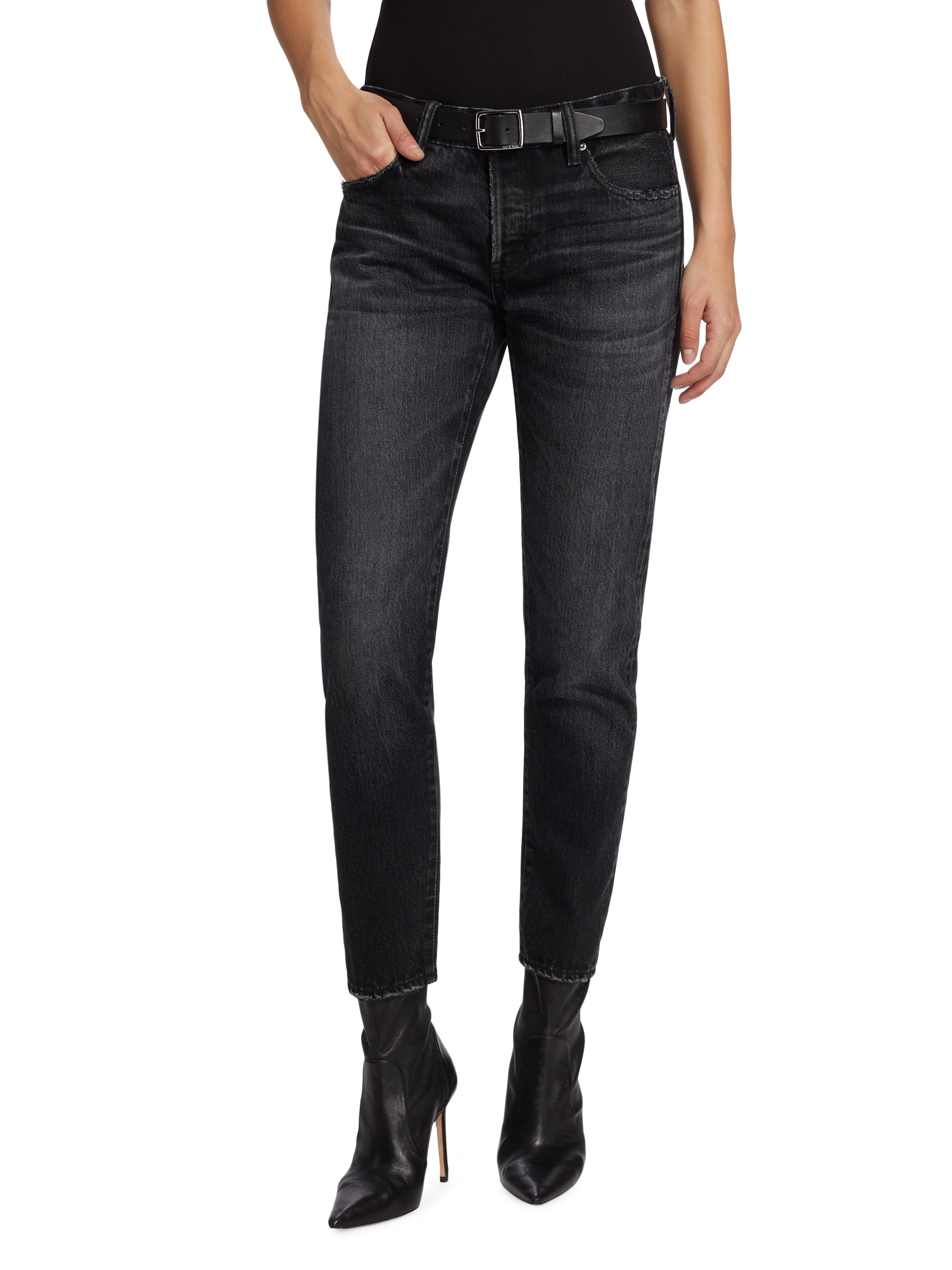 Shop Moussy Vintage Vellflower Low-Rise Tapered Jeans | Saks Fifth 