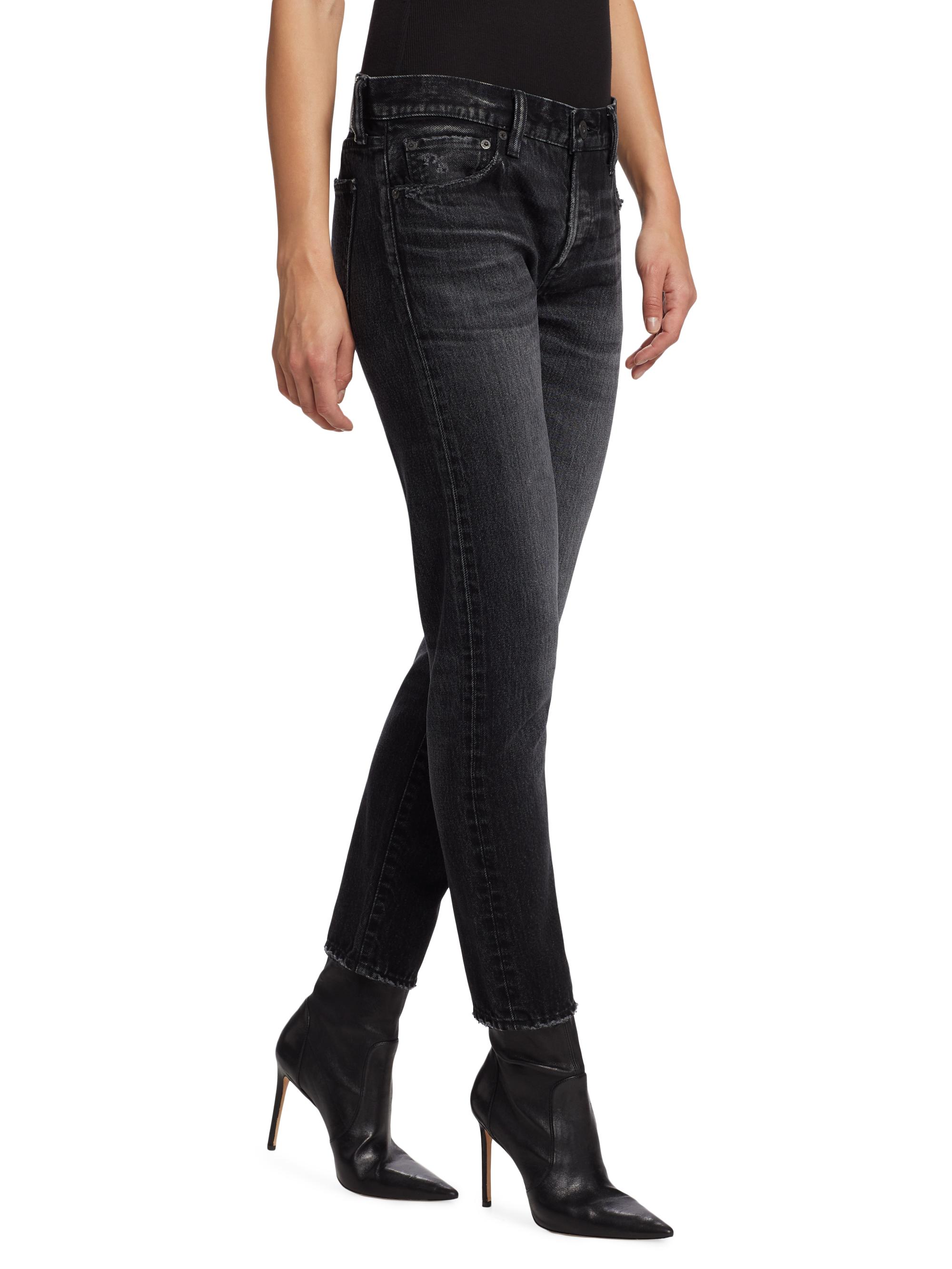 Shop Moussy Vintage Vellflower Low-Rise Tapered Jeans | Saks Fifth 