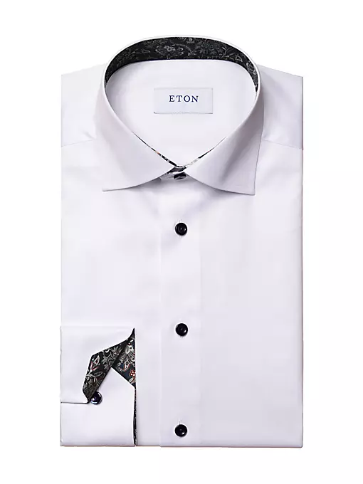 Eton - Contemporary-Fit Paisley Twill Shirt