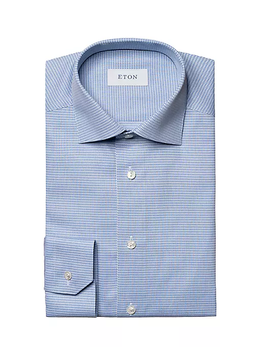 Eton - Contemporary-Fit Geometric Pique Shirt