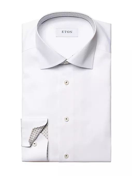 Eton - Slim-Fit Geometric Twill Shirt