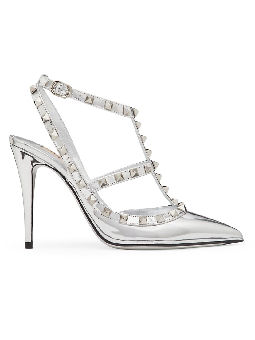 Shop Valentino Garavani Rockstud Mirror-Effect Pumps With Shop Valentino Garavani Rockstud Mirror-Effect Pumps With