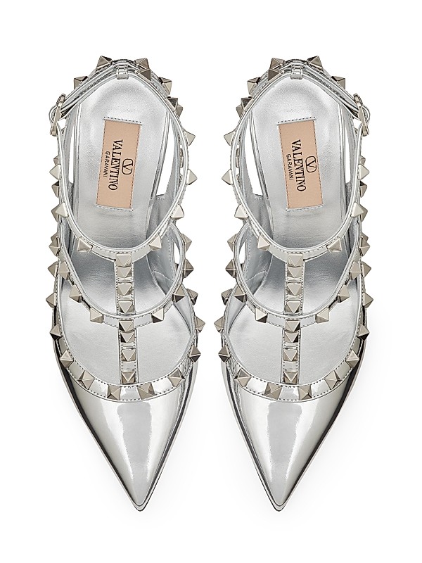 Shop Valentino Garavani Rockstud Mirror-Effect Pumps With Shop Valentino Garavani Rockstud Mirror-Effect Pumps With