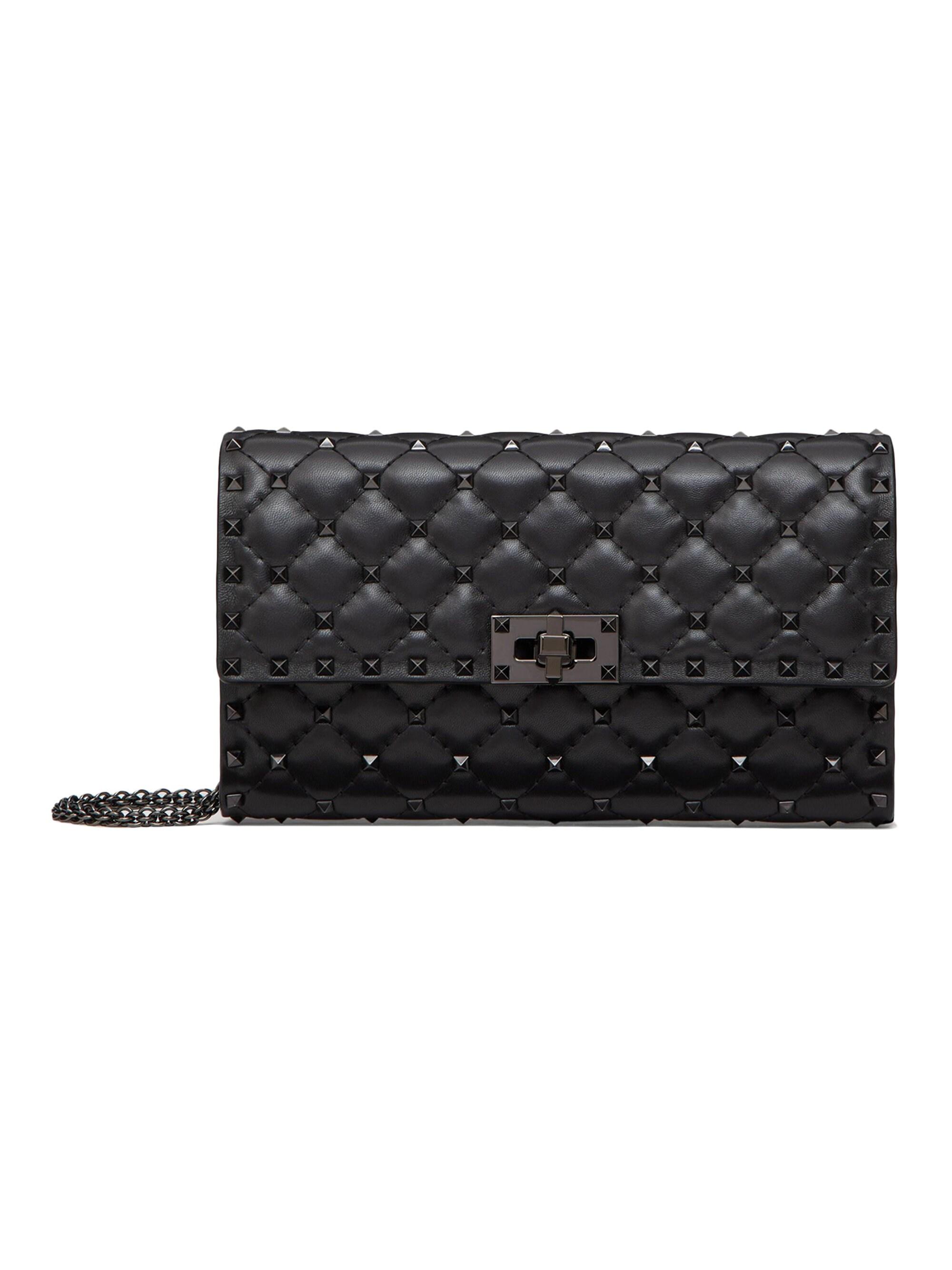 Valentino Garavani Women's Rockstud Spike Crossbody Nappa Leather Bag - Black