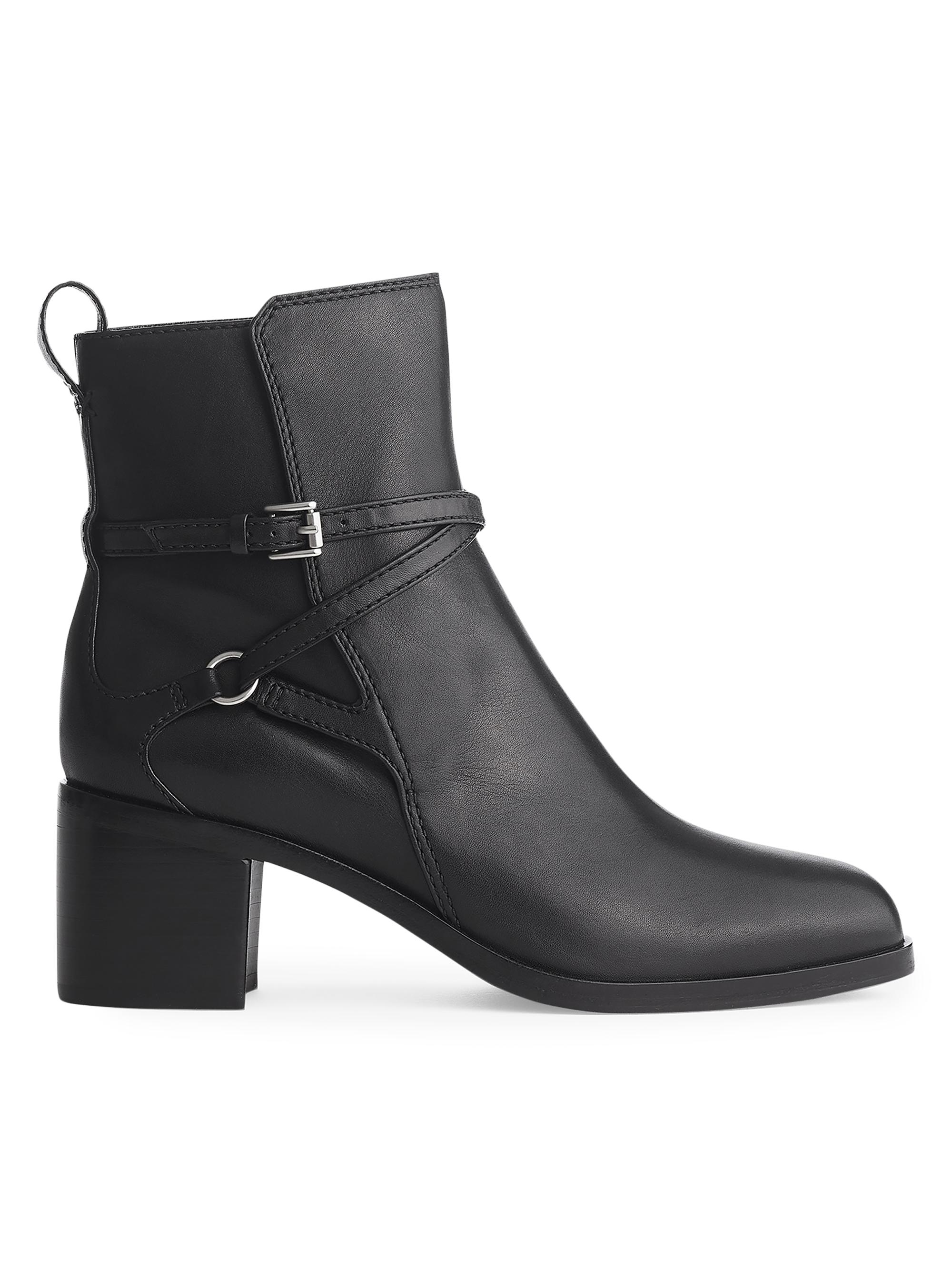rag & bone Women's Hazel Buckle 60MM Leather Ankle Boots - Black
