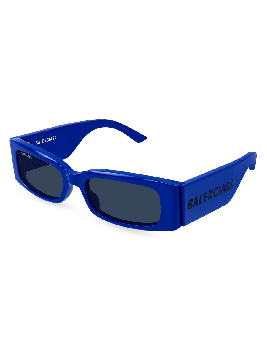 Balenciaga Palazzo Plastic Rectangle Sunglasses | Neiman Marcus