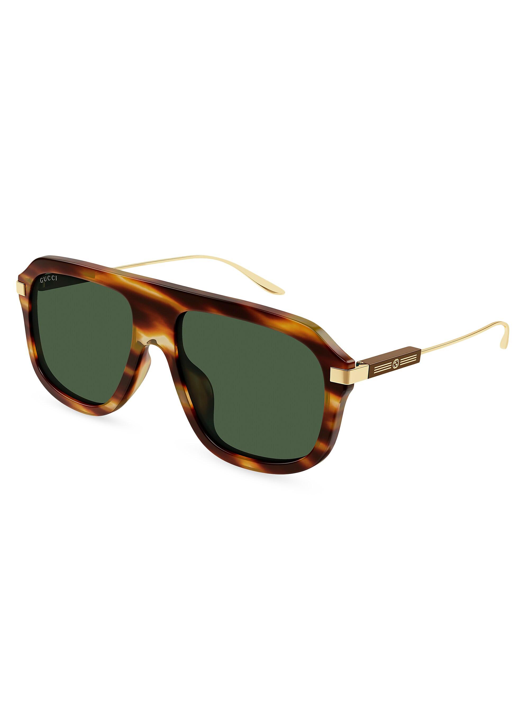 Gucci Running Web GG1494S 57MM Navigator Sunglasses | Saks Fifth