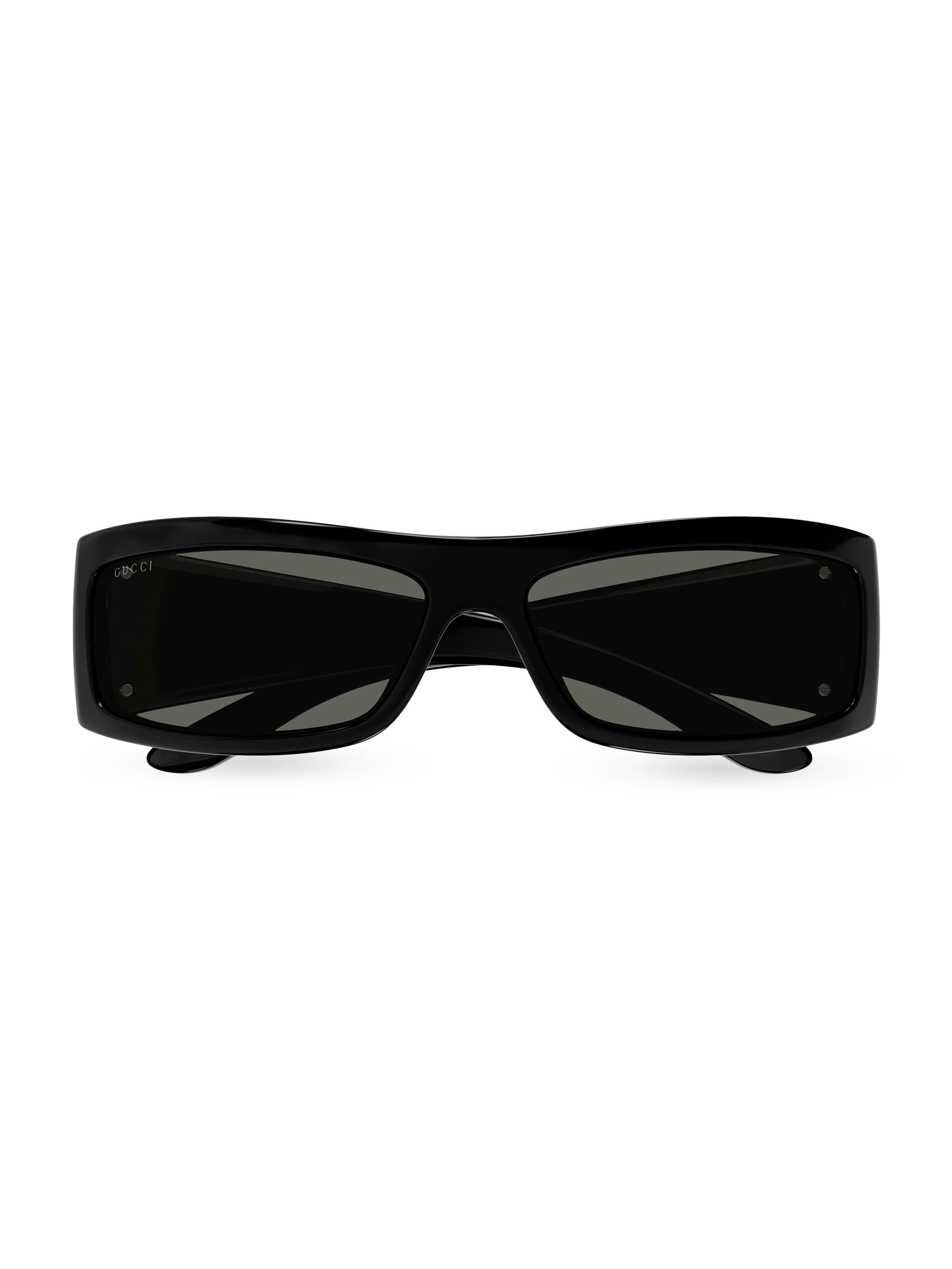 Shop Gucci Fashion Show Rectangular Injection Sunglasses | Saks  