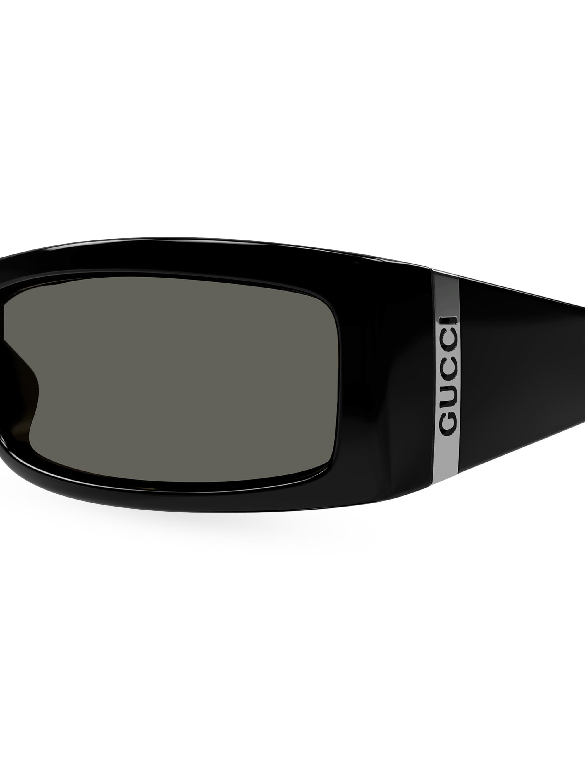 Shop Gucci Fashion Show Rectangular Injection Sunglasses | Saks  
