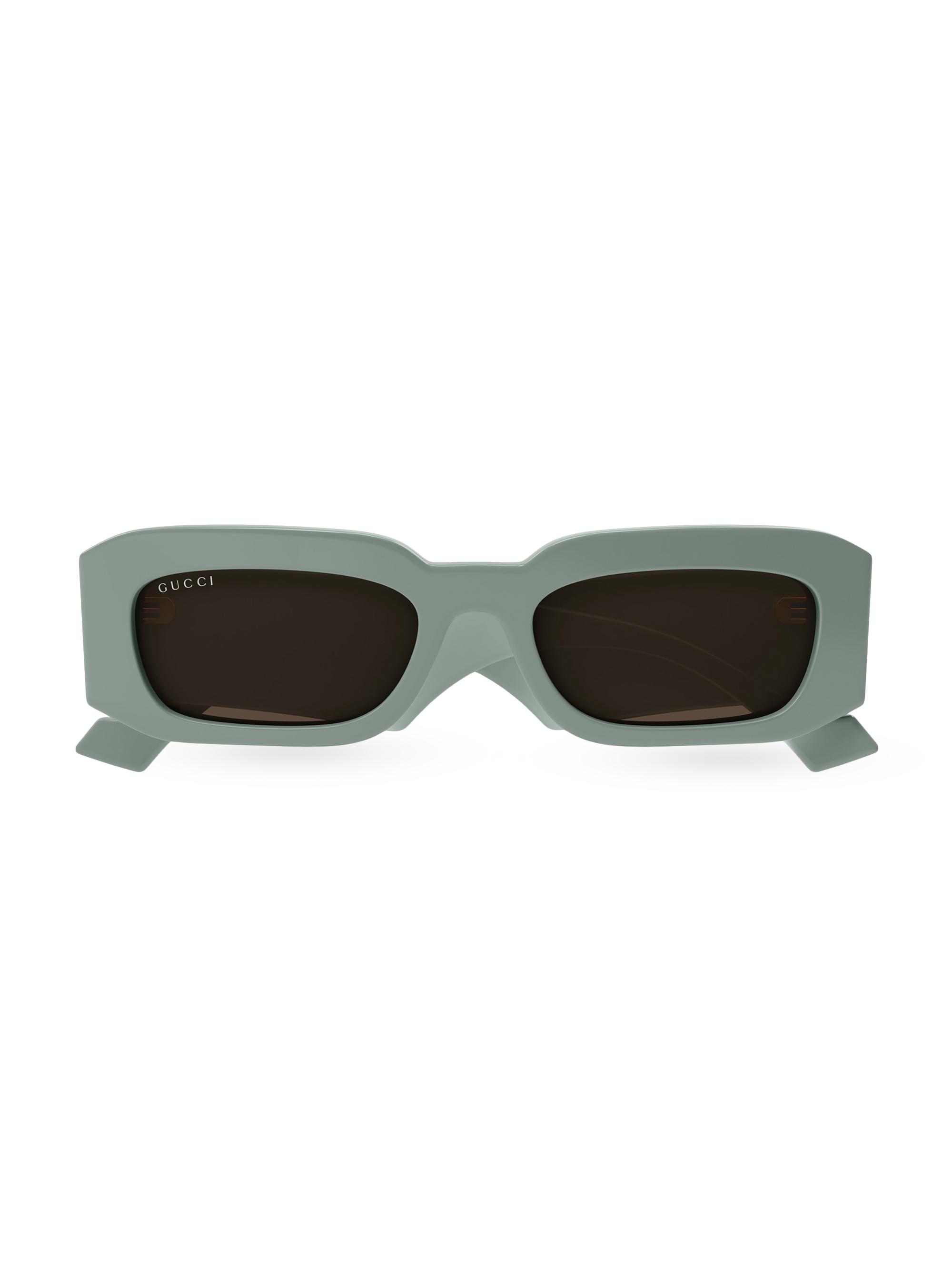 Gucci Men's Generation Rectangular Recycled Acetate Sunglasses - Green