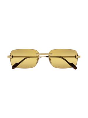 Cartier Gold Rectangular Sunglasses