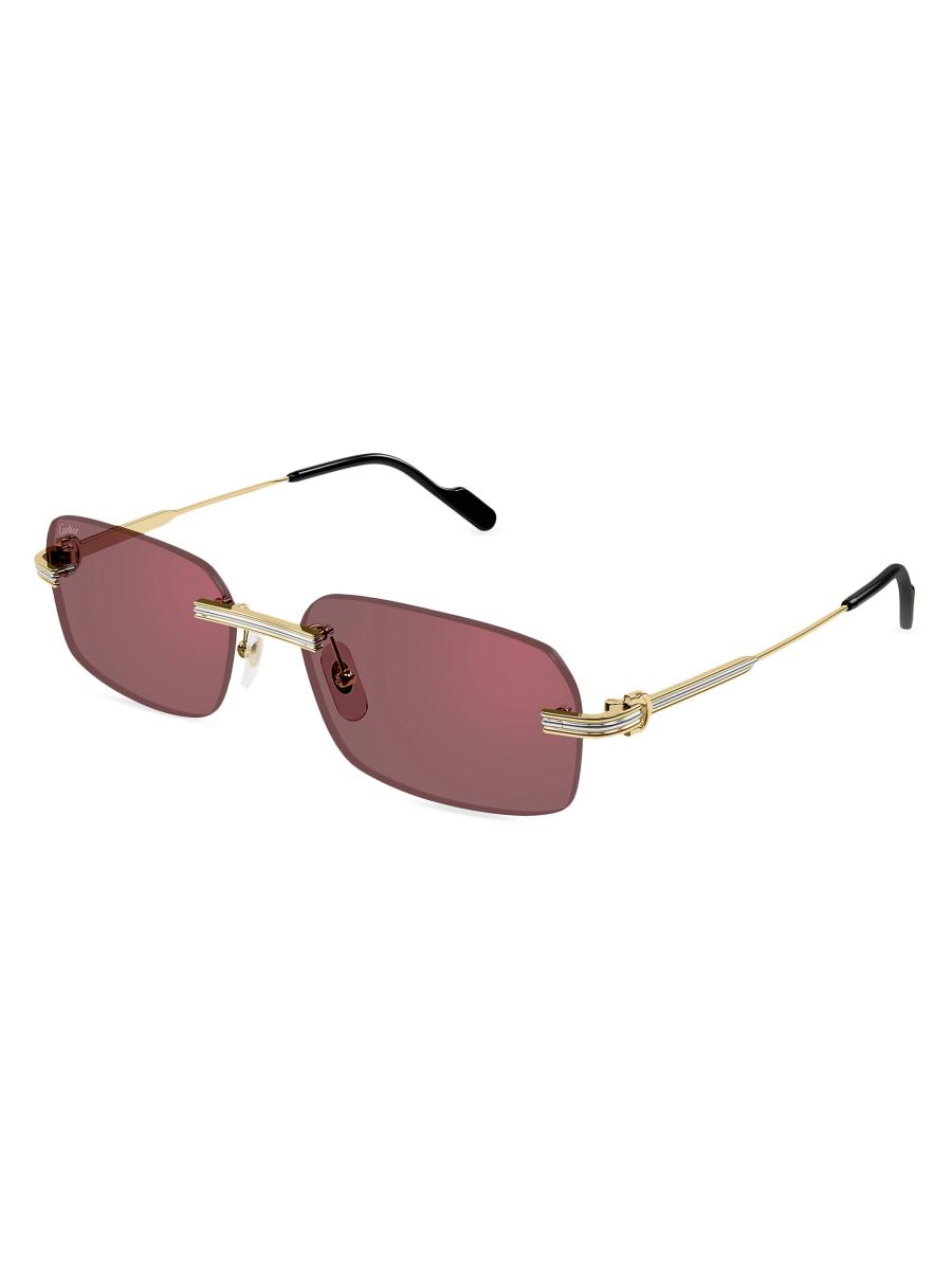 Cartier　サングラス Cartier Première De Cartier 58MM Rimless Rectangular Sunglasses