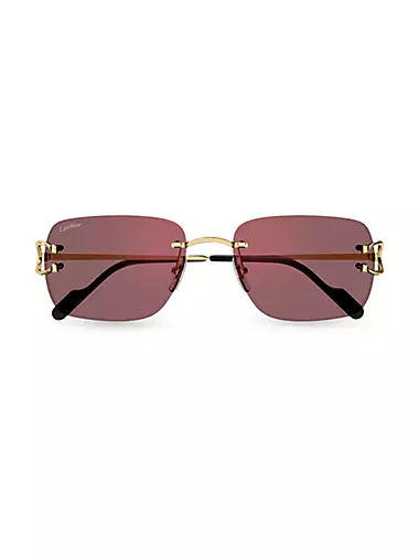 Chanel 2000s Rhinestone Rimless Sunglasses · INTO