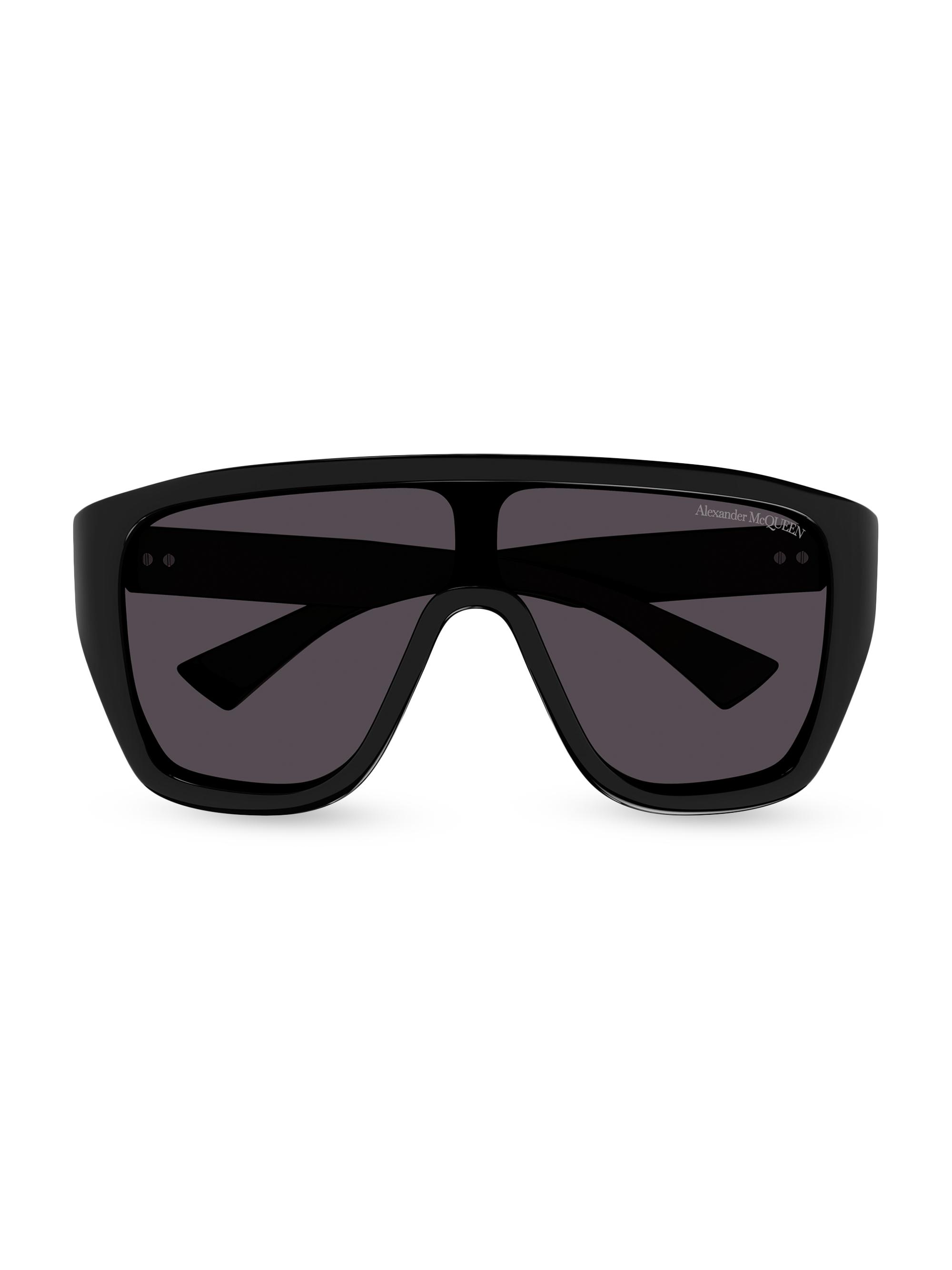 McQueen Men's Floating Skull 99MM Mask Sunglasses - Black