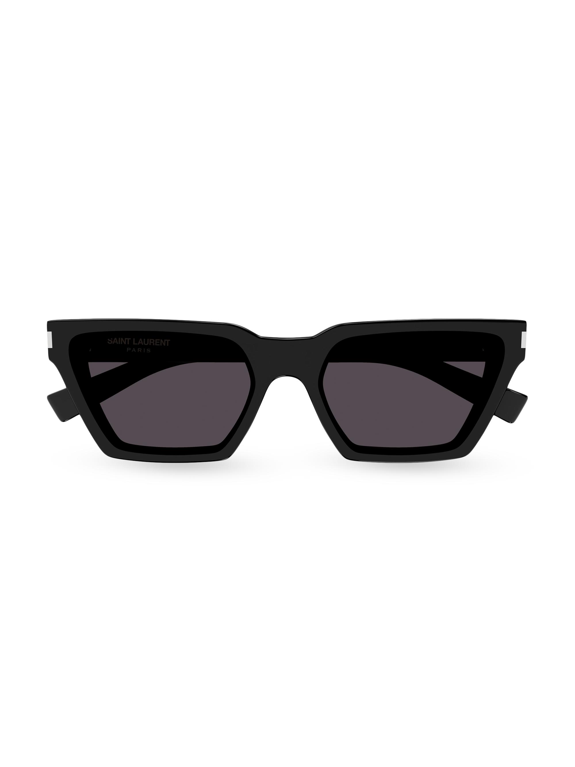 Saint Laurent Men's Fashion Icons 57MM Cat-Eye Sunglasses - Black