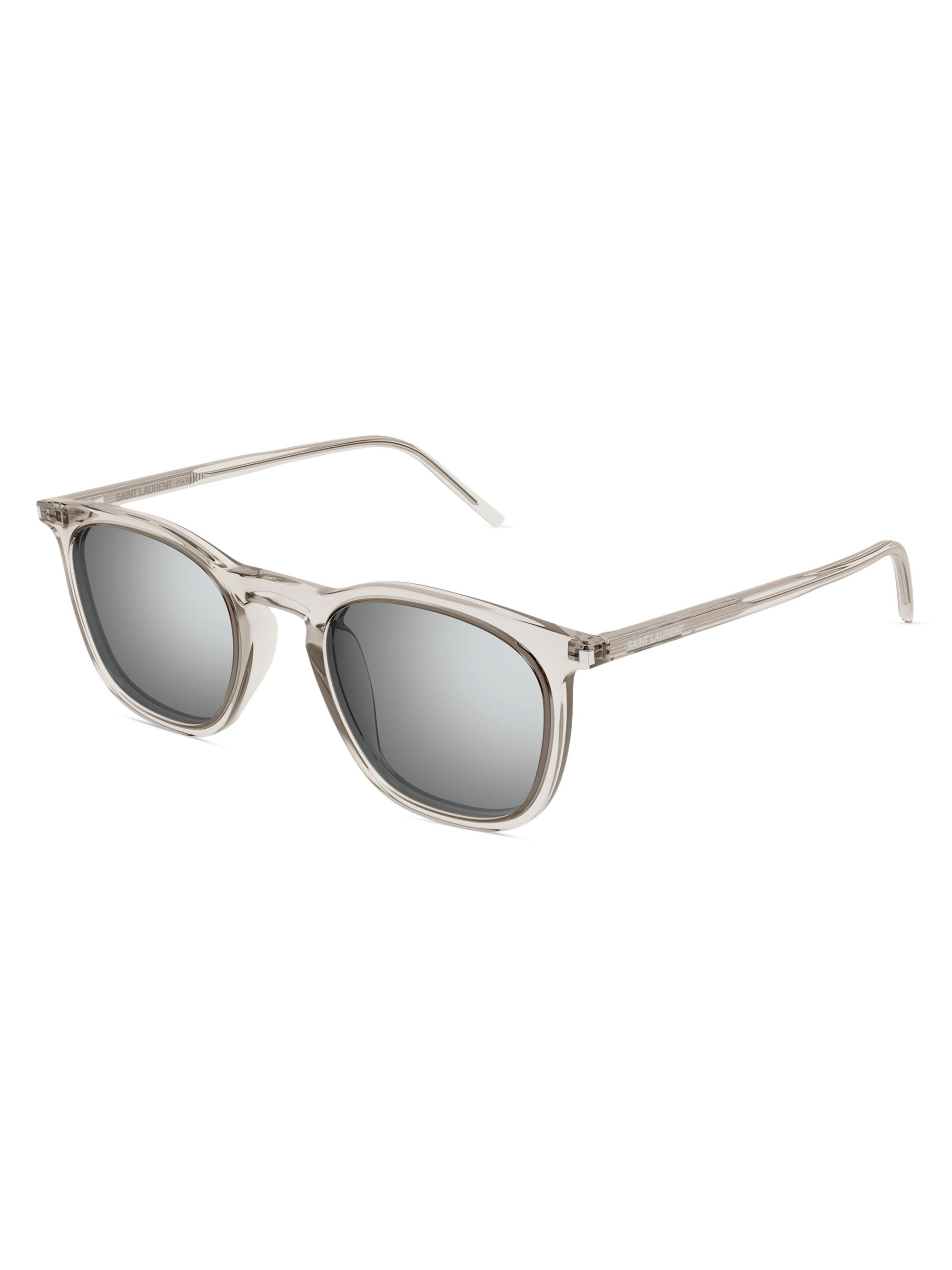Saint Laurent Men's Thin Acetate 49MM Panthos Sunglasses - Beige