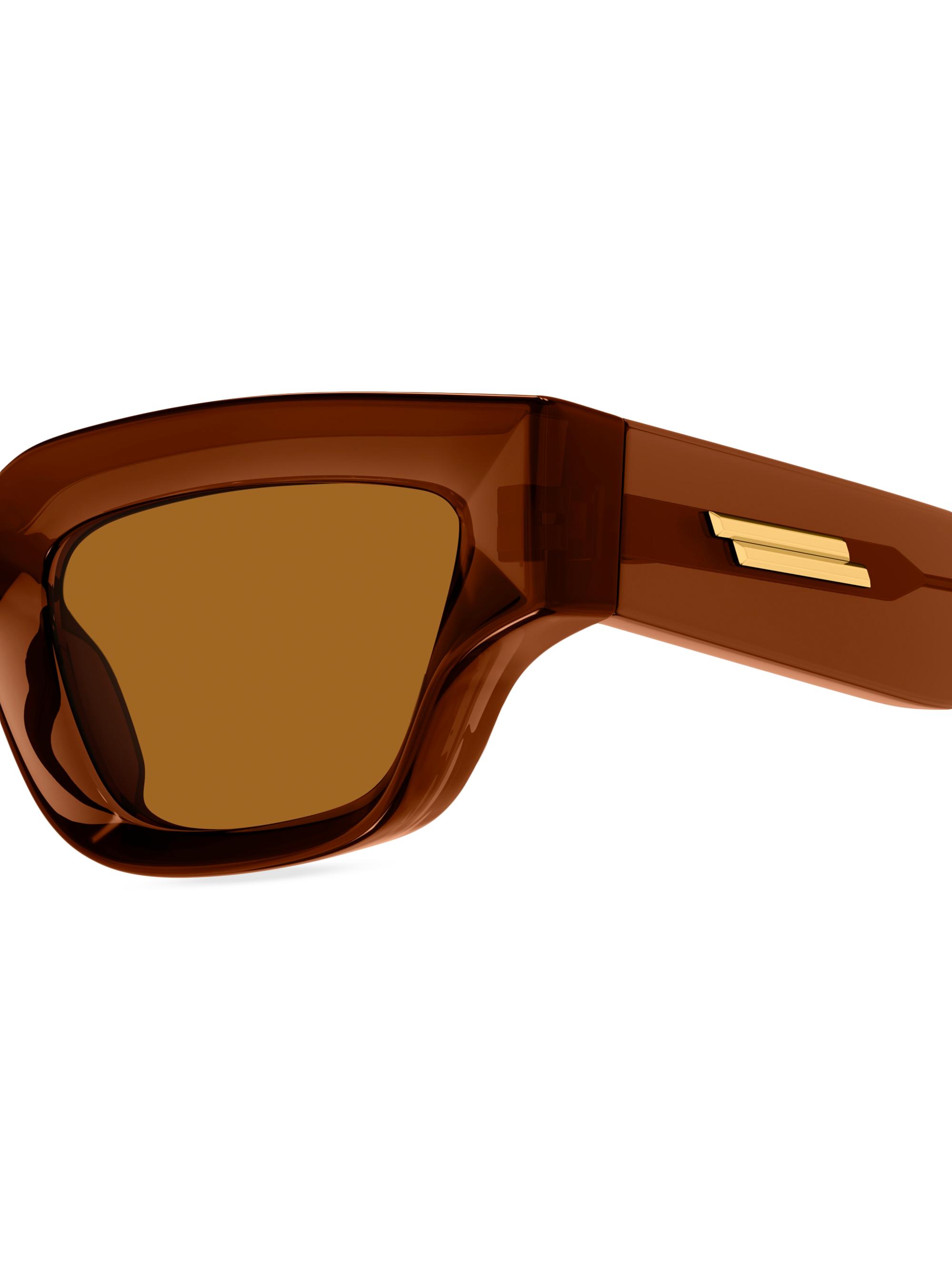 Bottega Veneta Edgy 53MM Rectangular Sunglasses | Saks Fifth Avenue