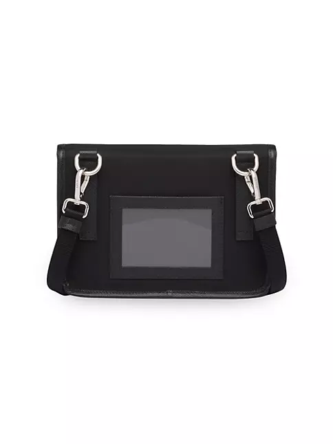 Prada Black nylon phone case with shoulder strap