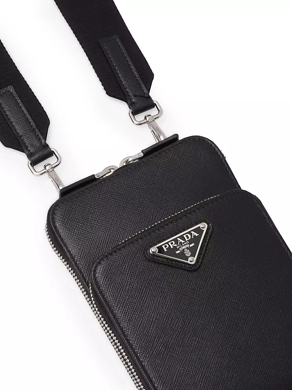 Très Bien - Prada Saffiano Leather Smartphone Case Bag Black