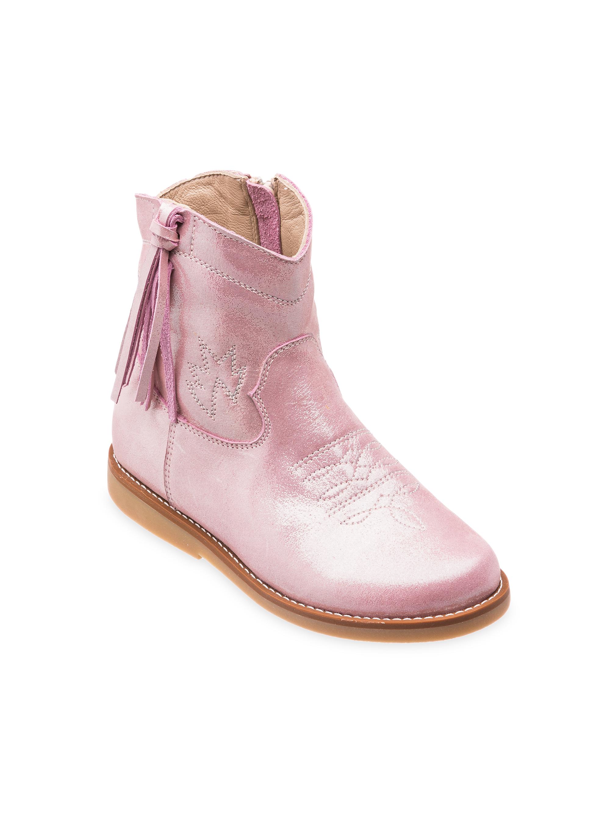 Elephantito Baby Girl's, Little Girl's & Girl's Hannah Suede Western Boots - Metallic Blush 10 (Toddler)