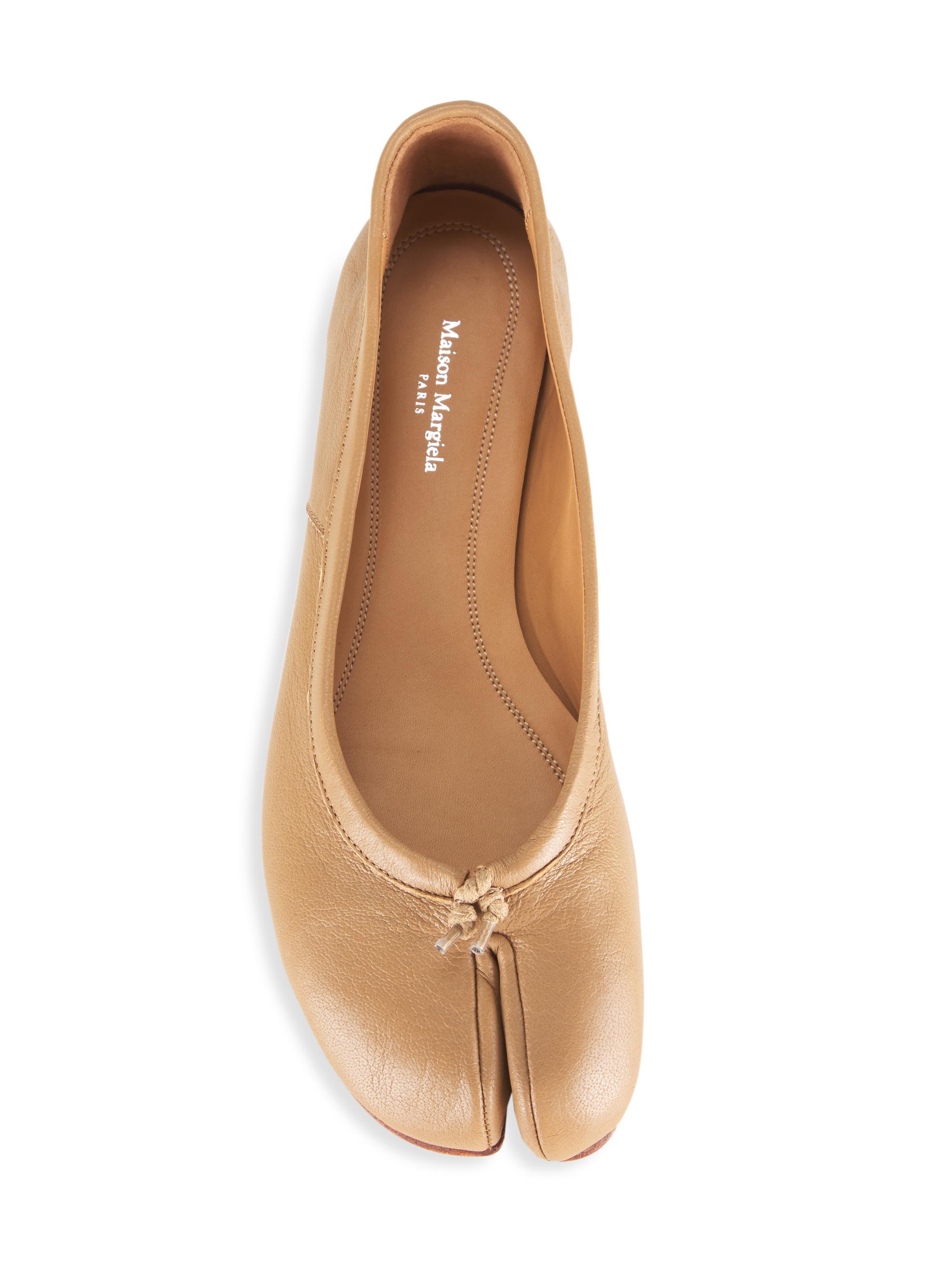 靴 Maison Margiela/ tabi ballet shoes Black Nappa Leather Tabi Ballerina Flats | Maison Margiela