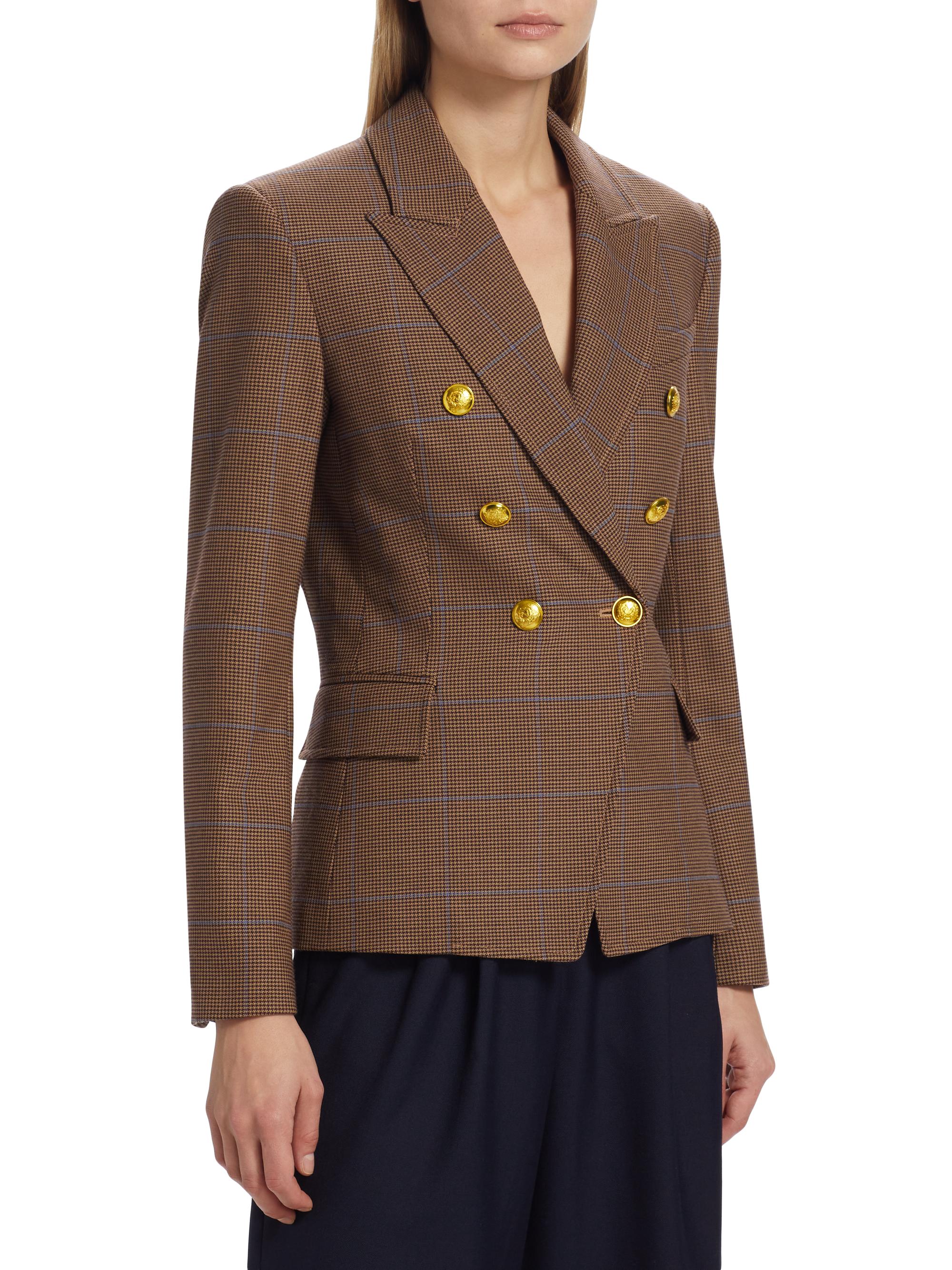 A.L.C. Chelsea Plaid Double-Breasted Blazer | Saks Fifth Avenue