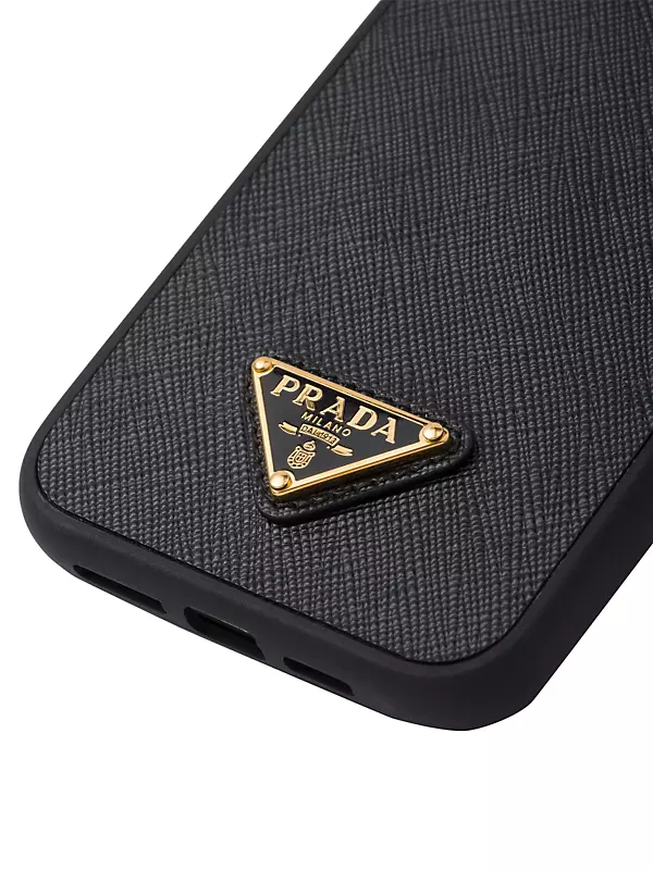 Shop Prada Saffiano Leather Cover For Iphone 14 Pro Max | Saks 