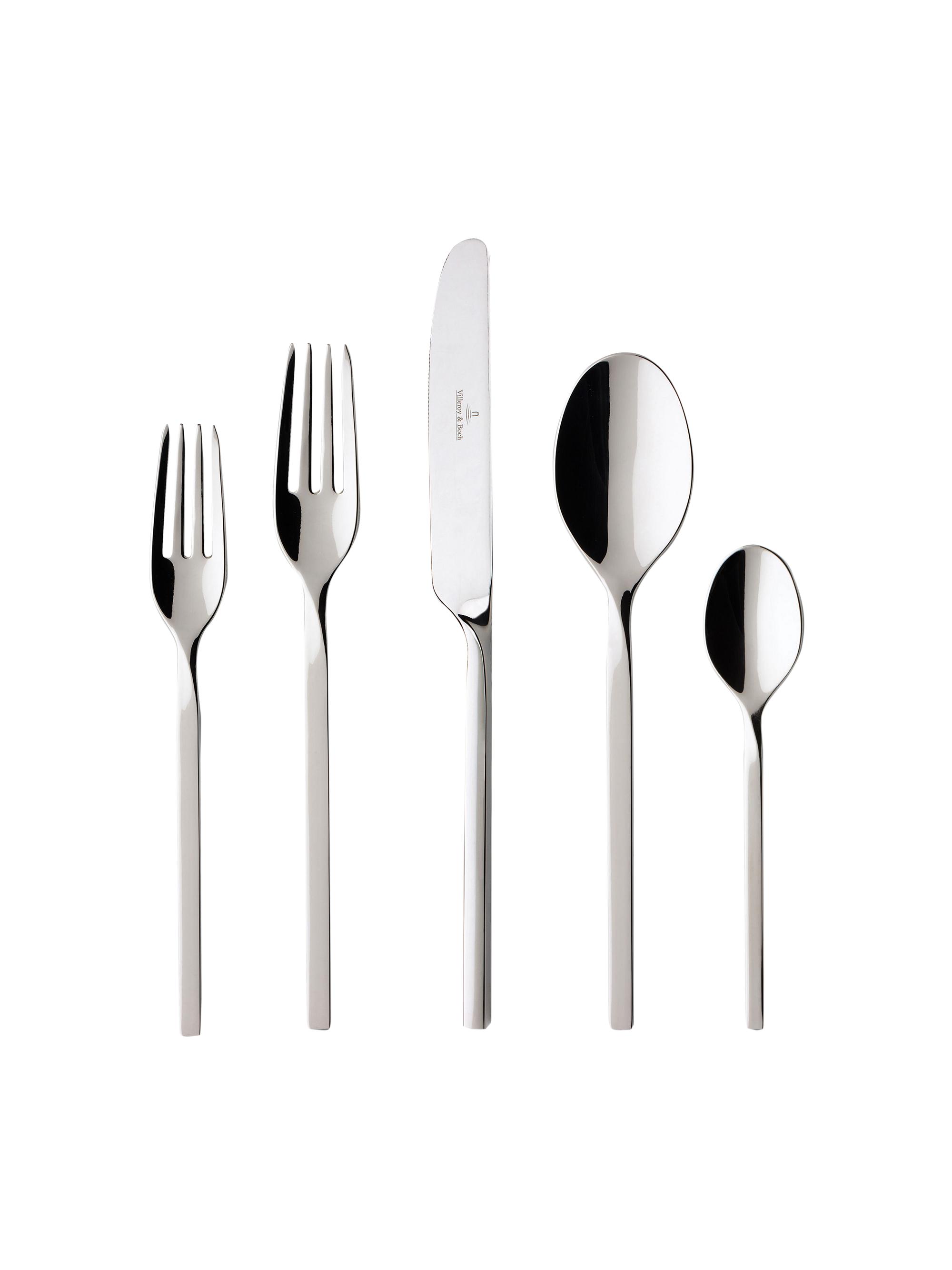 Villeroy & Boch New Wave 64 Piece Flatware Set - Silver