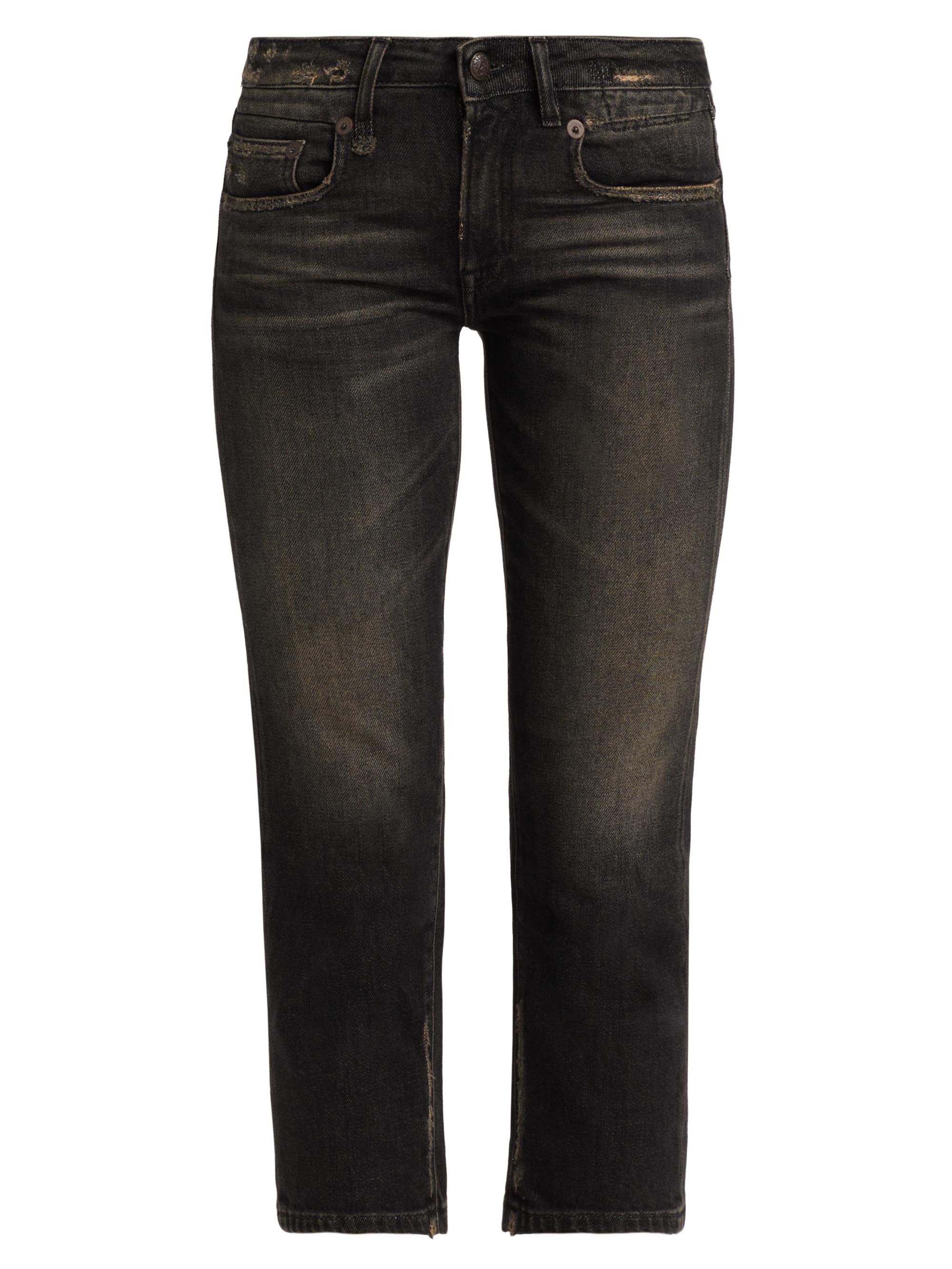 R13 Kick Fit Mid-Rise Cropped Stretch Flare Jeans | Saks