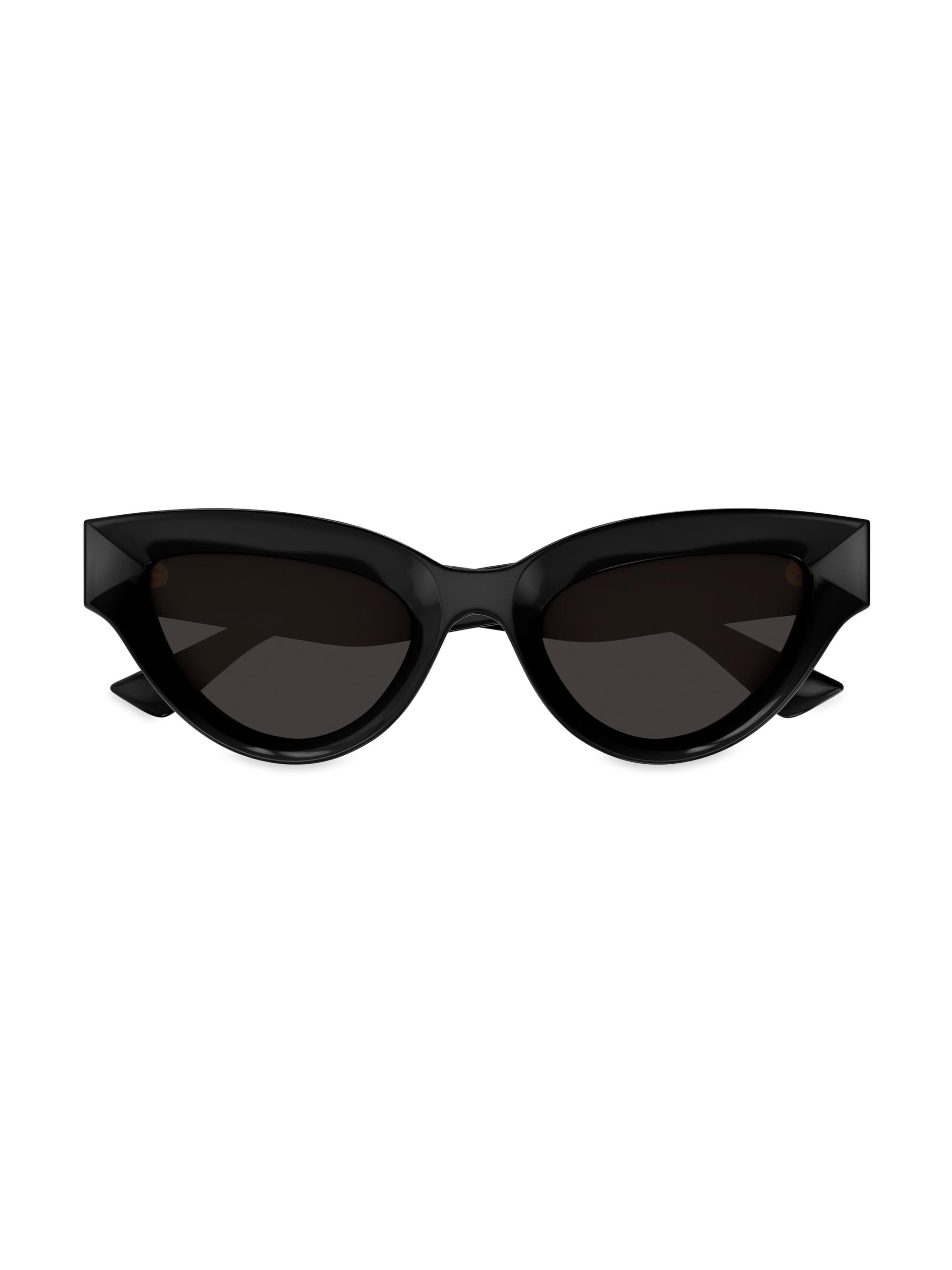 Bottega Veneta Women's Edgy 53MM Cat-Eye Sunglasses - Black