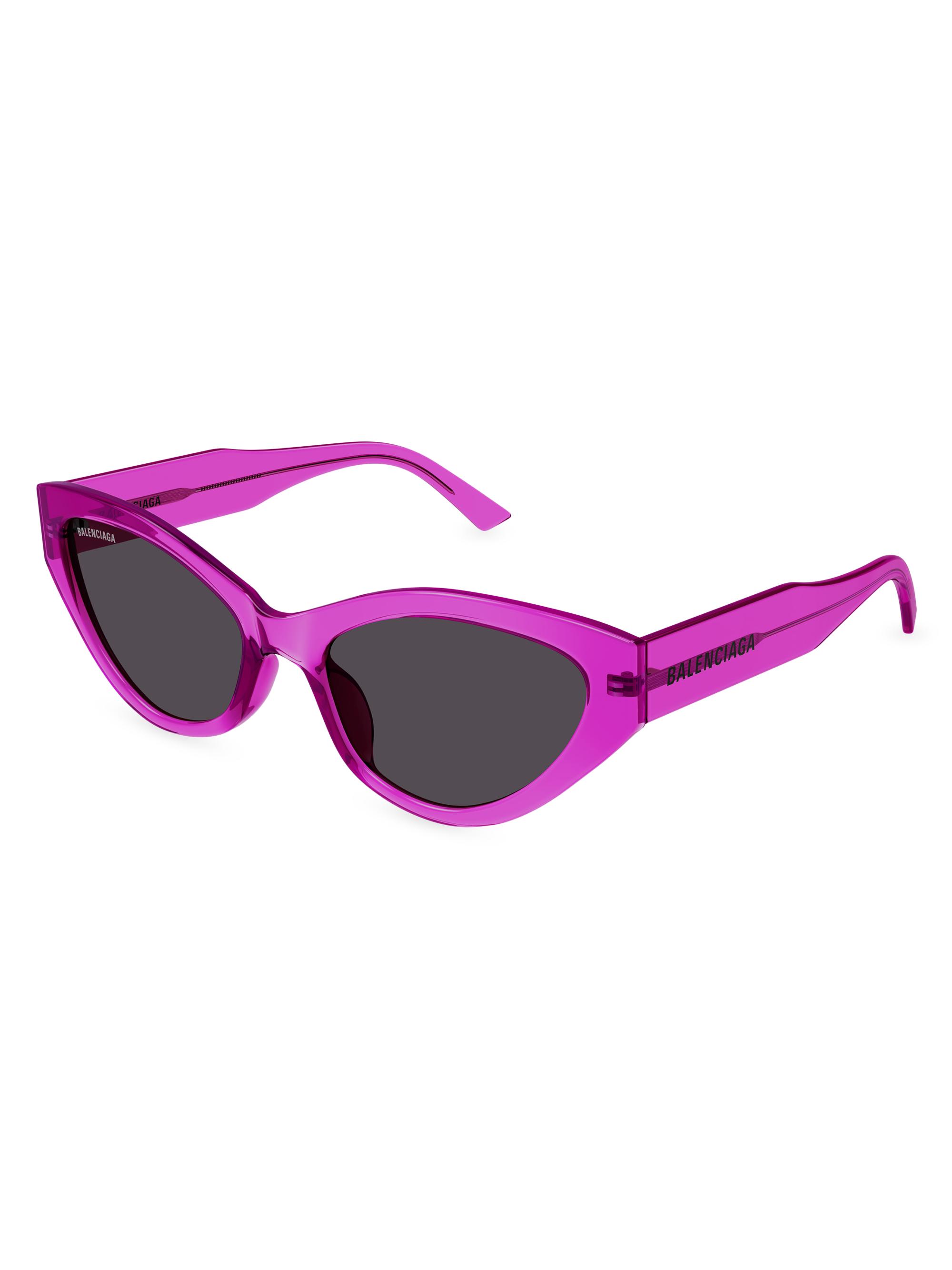 Balenciaga Women's Flat 57MM Cat-Eye Sunglasses - Fuchsia