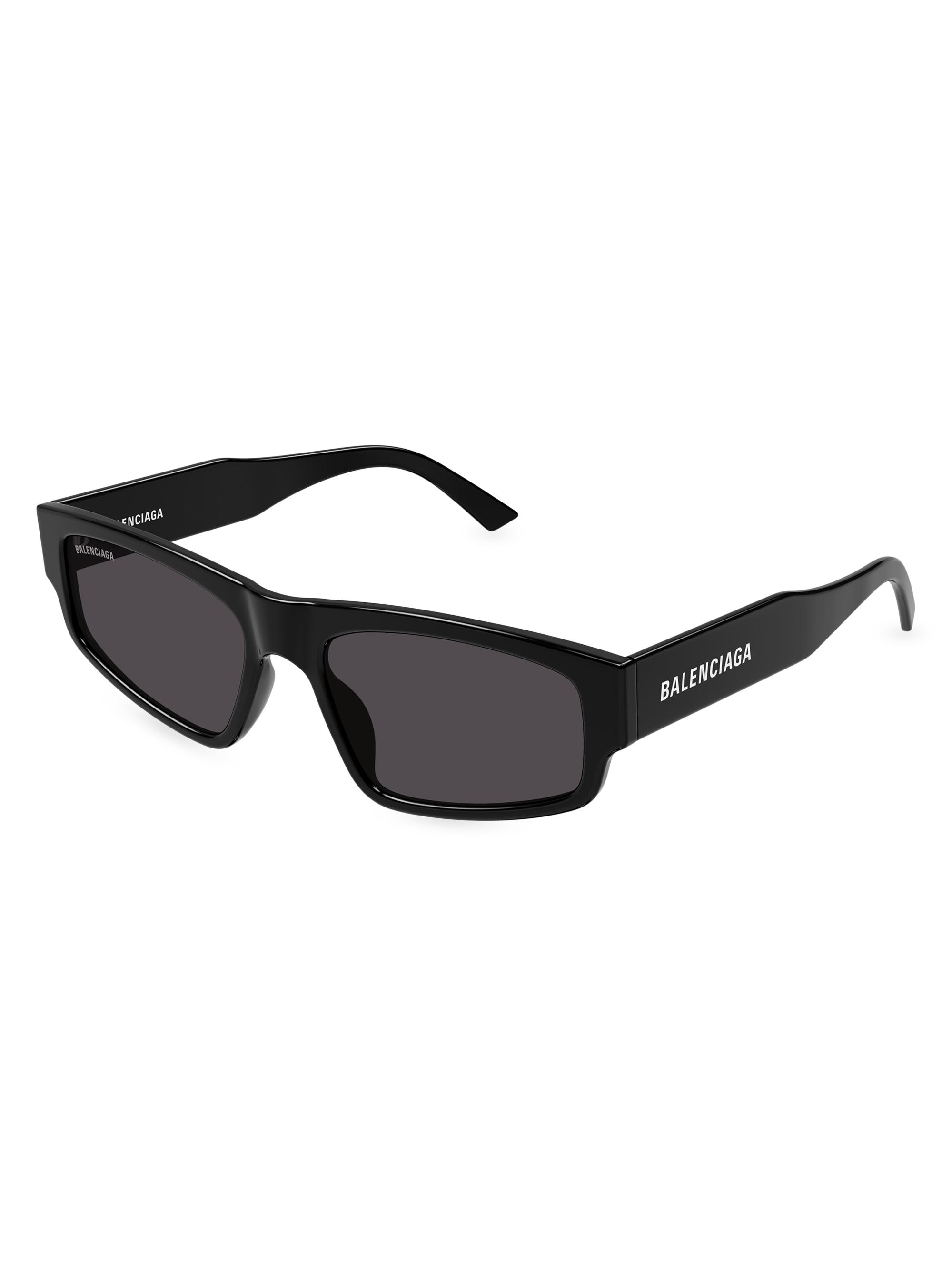 Balenciaga Flat 56MM Rectangular Sunglasses | Saks Fifth Avenue