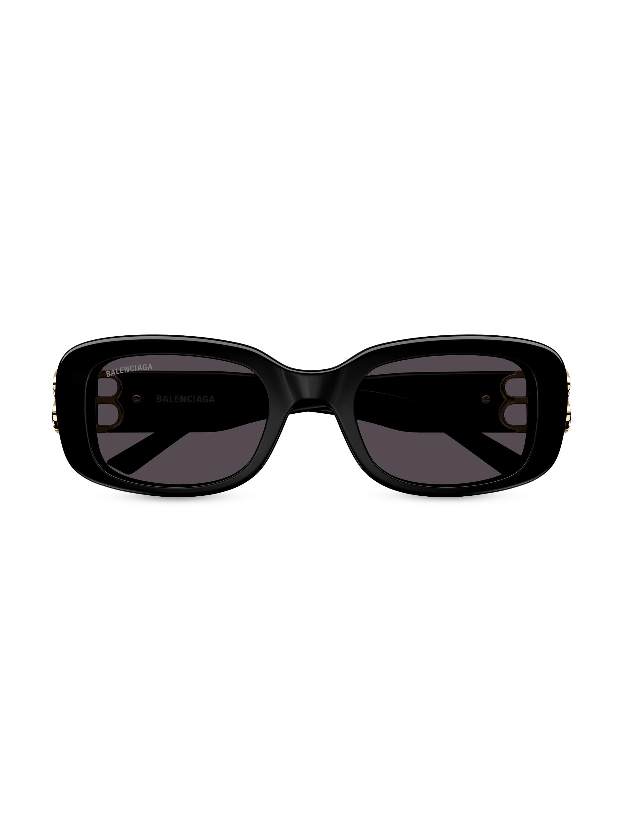 Balenciaga Women's Dynasty 53MM Rectangular Sunglasses - Black