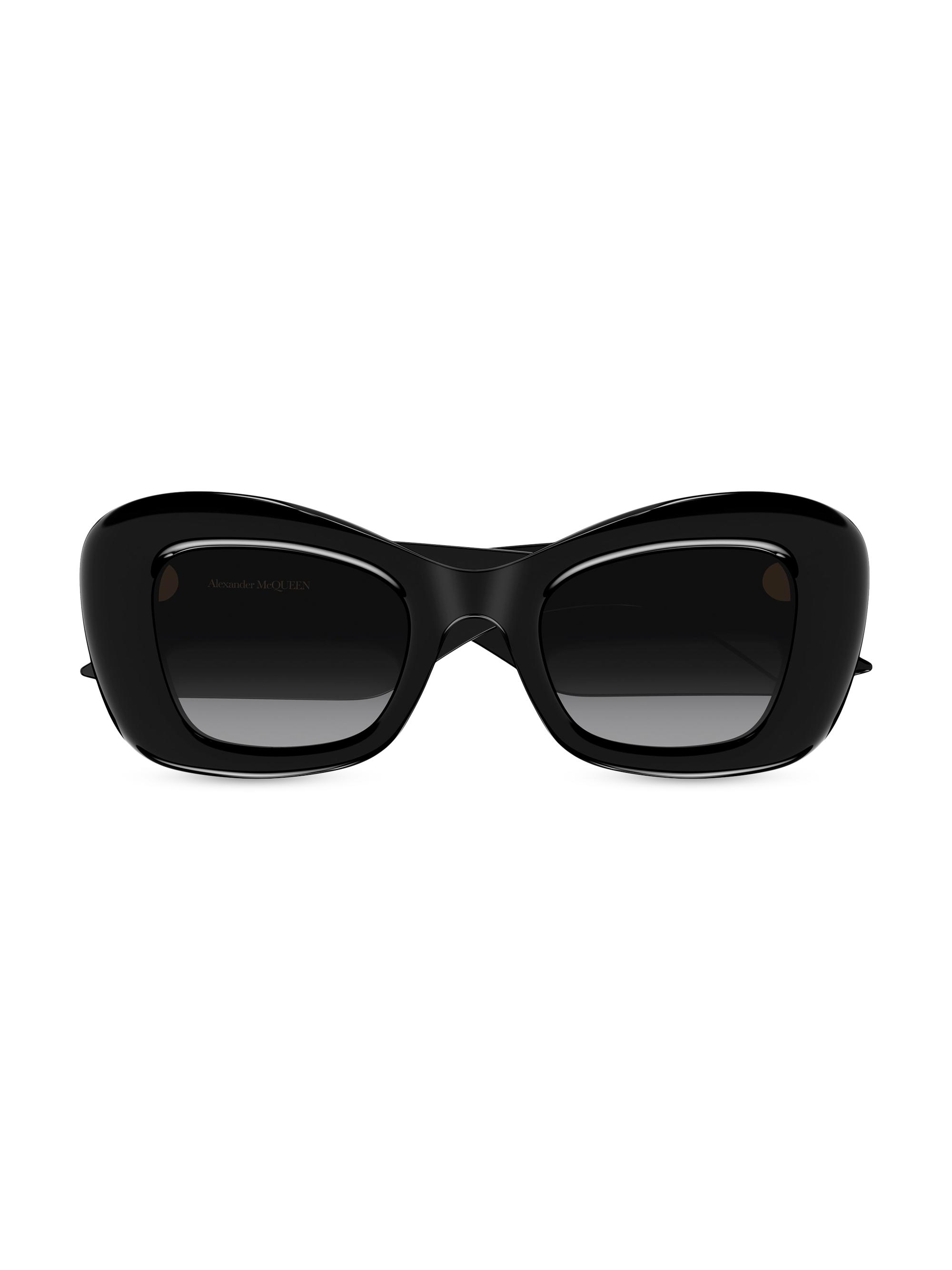 McQueen Women's 23MM Cat-Eye Sunglasses - Black