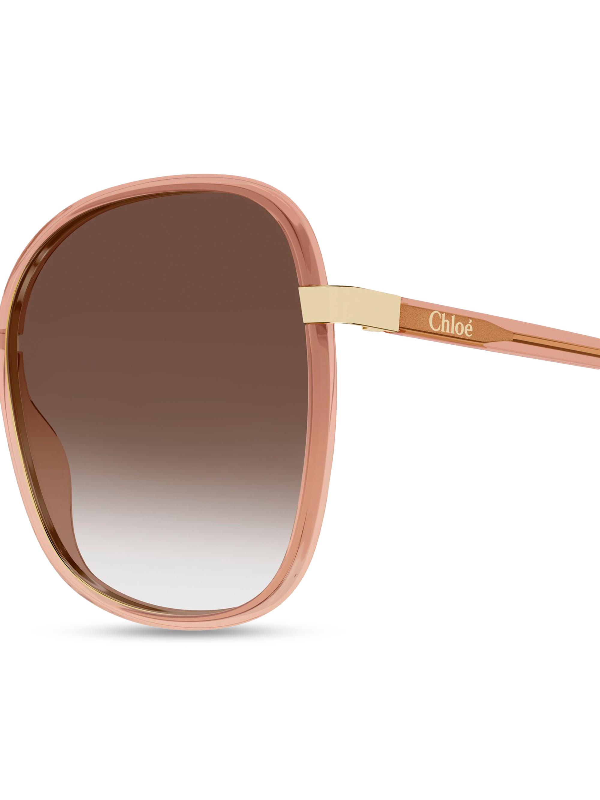 美品　Chloe クロエ　サングラス　ピンクゴールド　59⬜︎18 140 Chloe クロエ サングラス レディース ヌード ピンクブラウン