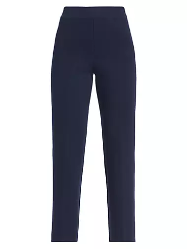 Lilly Pulitzer Pull On Ponte Knit Travel Pants, Midnight Navy Blue