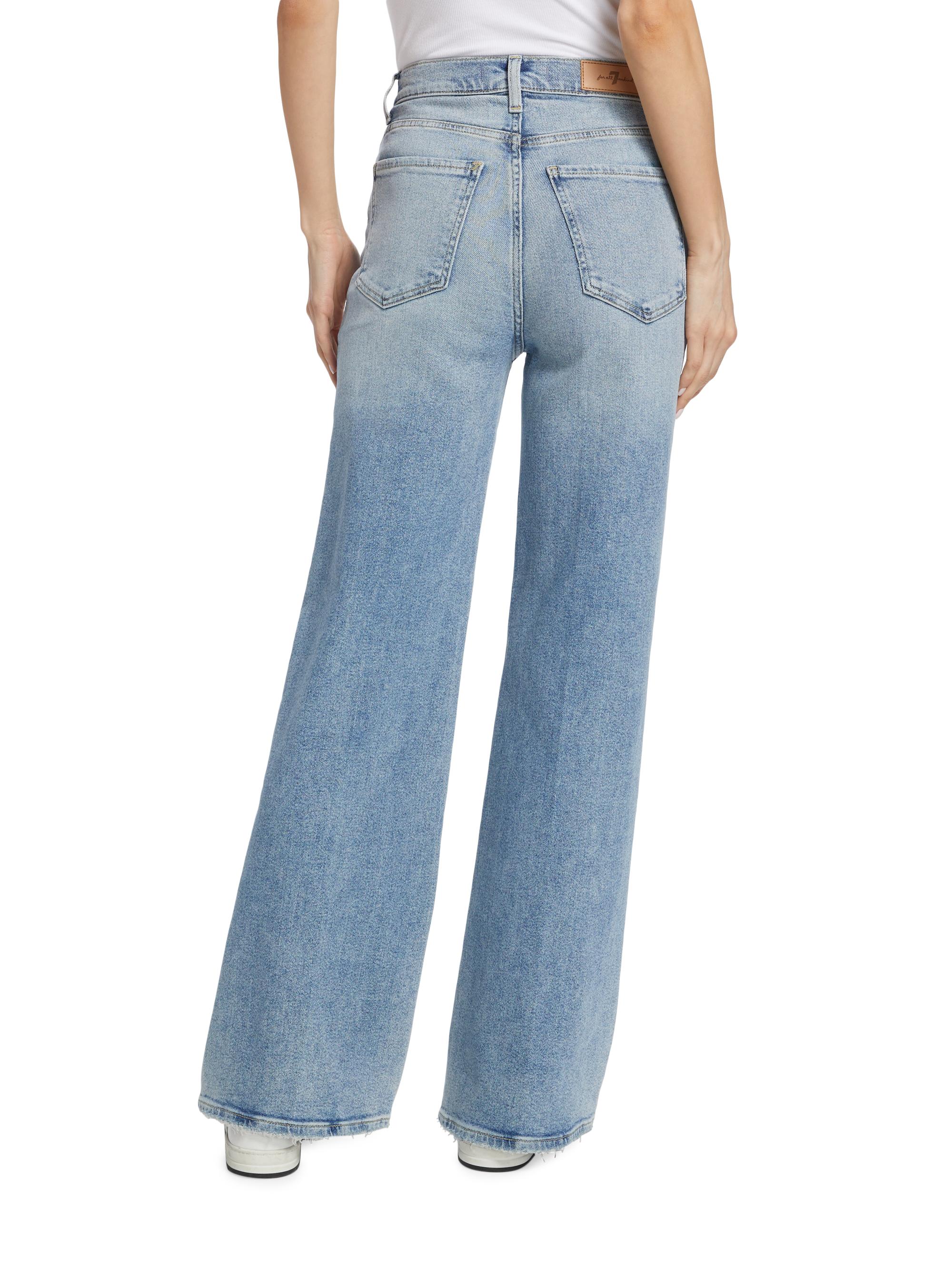 パンツ COSMOSS BLUE GALAXY JEANS 7 For All Mankind Ultra High-Rise Wide-Leg Jeans | Saks